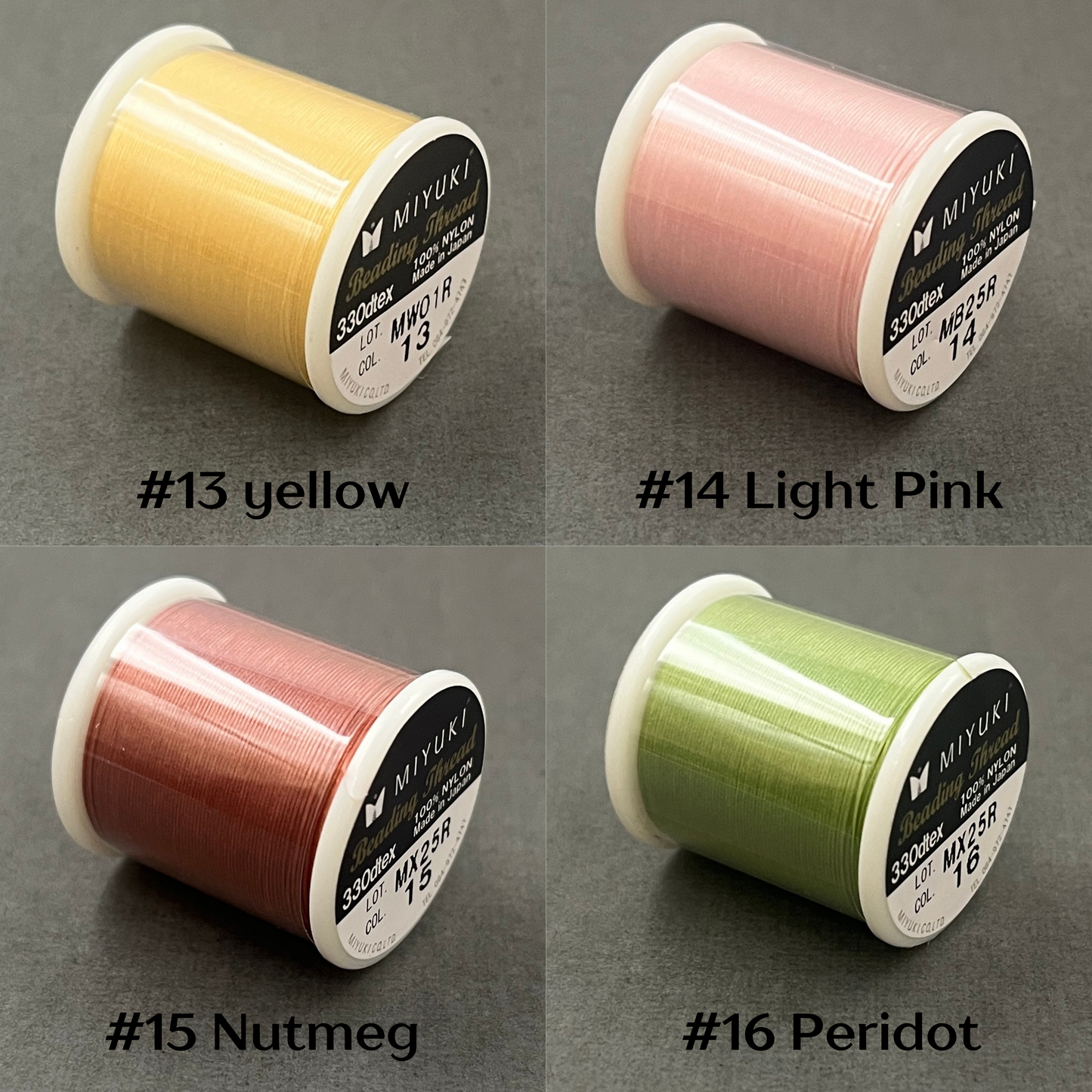 Miyuki Beading Thread, Pre Waxed, 330dtex, 50 Meters, ALL COLORS! Same Day Shipping!