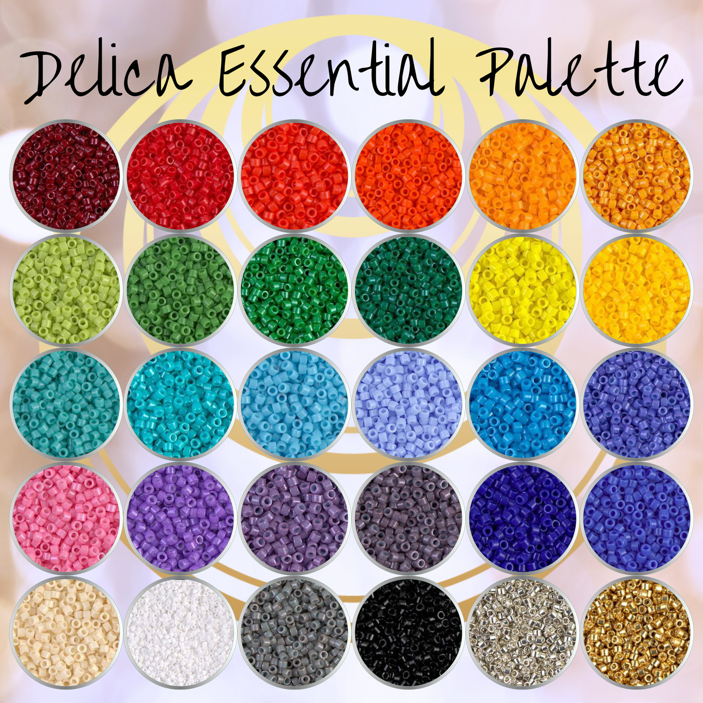 SAME DAY SHIPPING! 30 Colors! 8 grams each! Miyuki 11/0 Delica Bead Opaque Essentials Palette-Free Containers and Case!