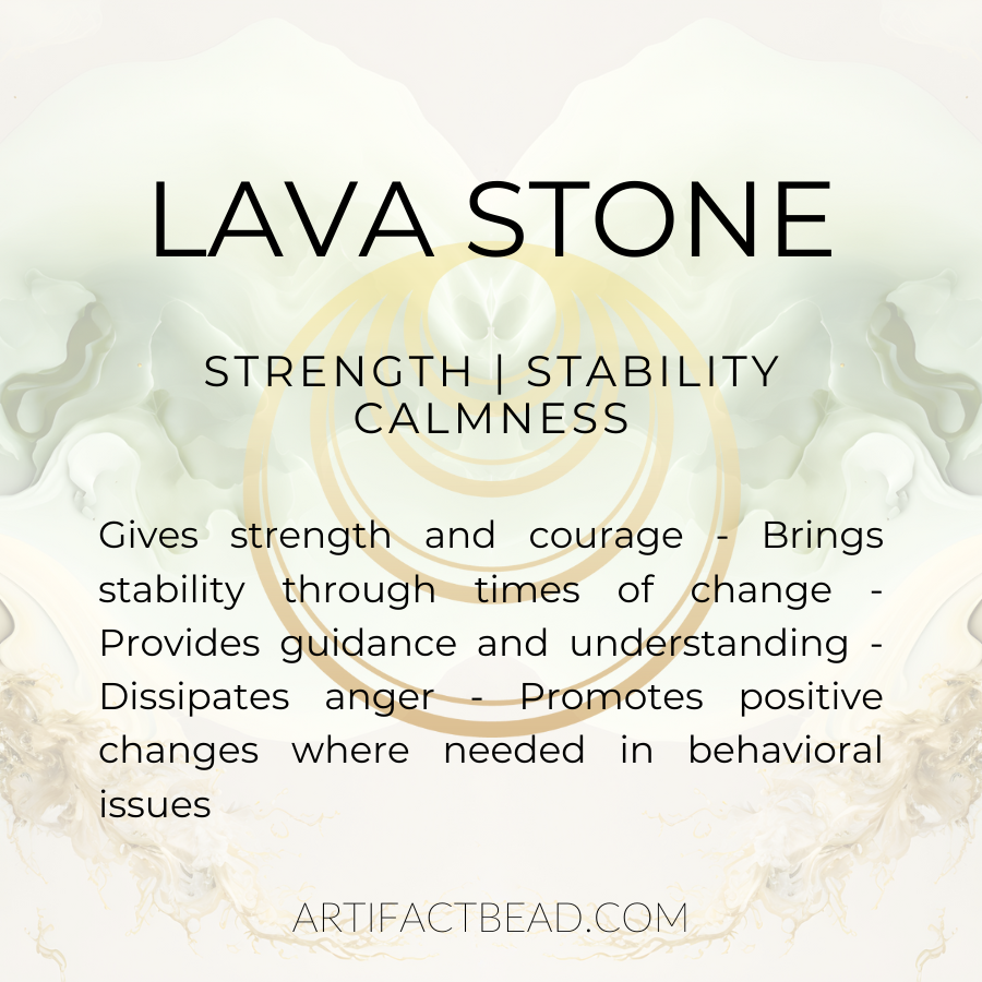 Men’s Masculine Jasper and Lava Stone Beaded Collar Length Gemstone Necklace