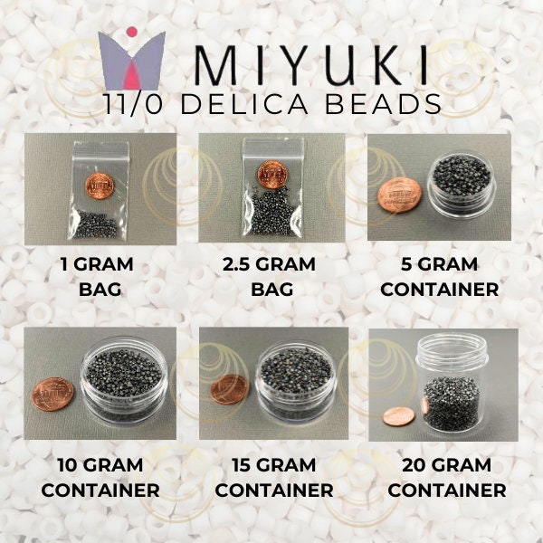 DB134 SAME DAY SHIPPING! 1-20 G Miyuki 11/0 Delica Beads Opaque Purple Gray Rainbow Luster Free Container!!