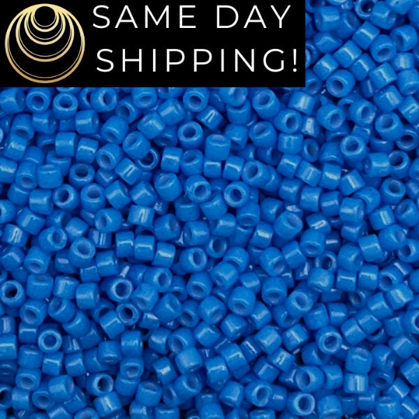 DB2134 SAME DAY SHIPPING! 1-20 Grams Miyuki 11/0 Delica Beads Duracoat Opaque Delphinium-Free Container!