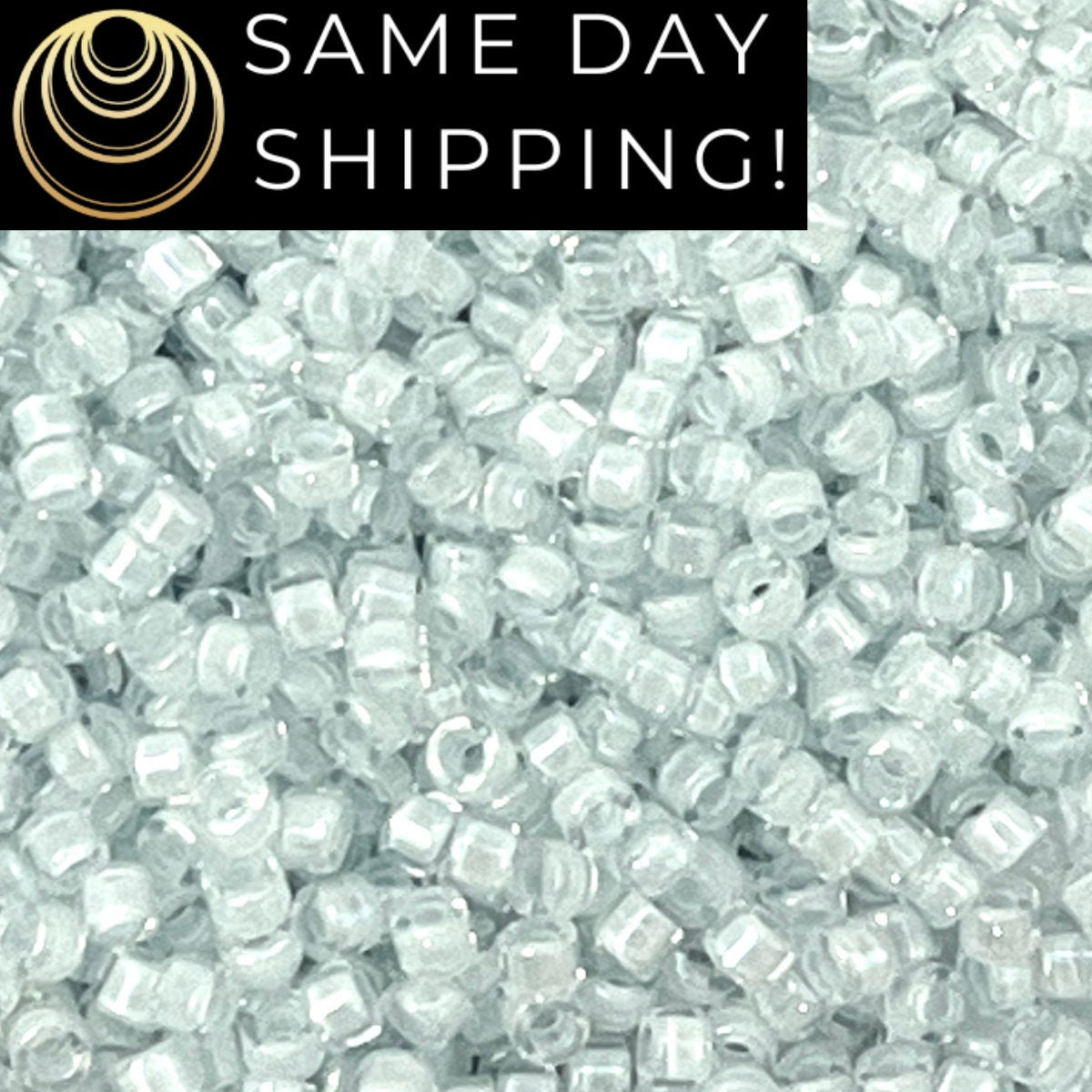 DB078 SAME DAY SHIPPING! 1-20 Grams Miyuki 11/0 Delica Beads Lined Aqua Mist -Free Container!