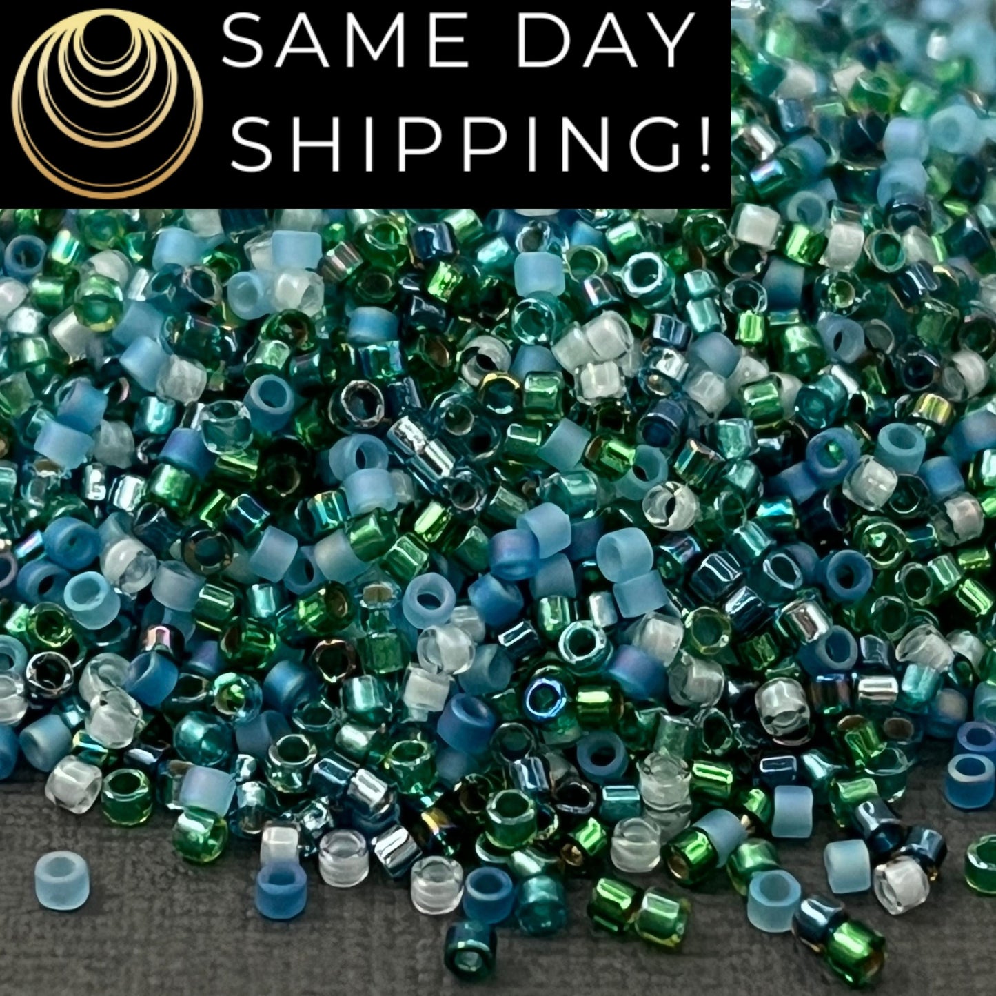 DBMIX06 SAME DAY SHIPPING! 1-20 Grams Miyuki 11/0 Delica Beads Lagoon Mix-Free Container!