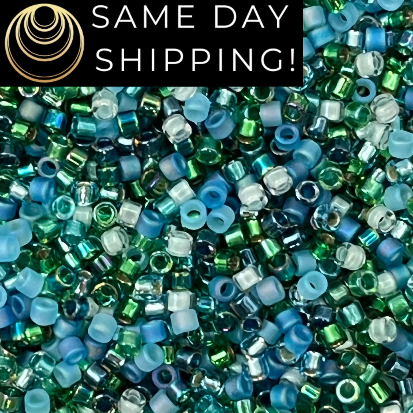 DBMIX06 SAME DAY SHIPPING! 1-20 Grams Miyuki 11/0 Delica Beads Lagoon Mix-Free Container!