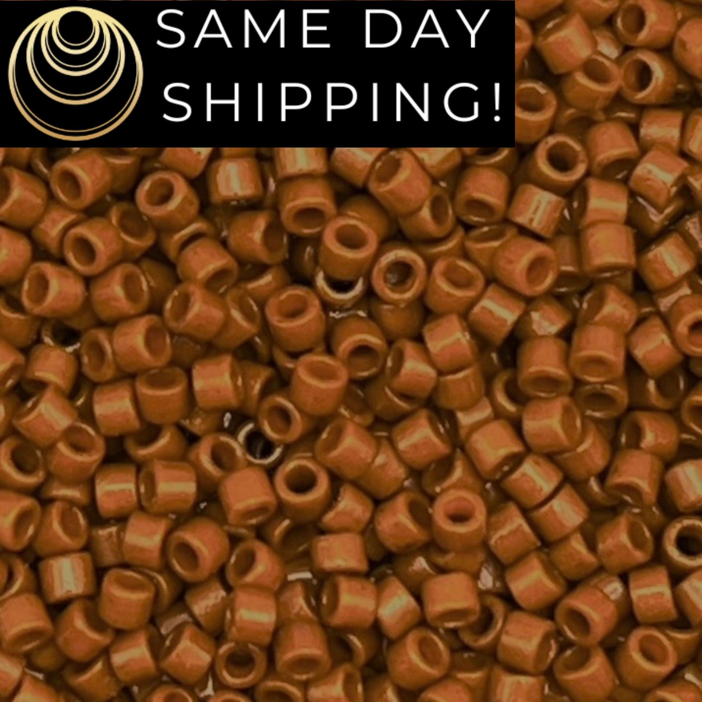 DB2109 SAME DAY SHIPPING! 1-20 Grams Miyuki 11/0 Delica Beads Duracoat Opaque Sienna Brown -Free Container!