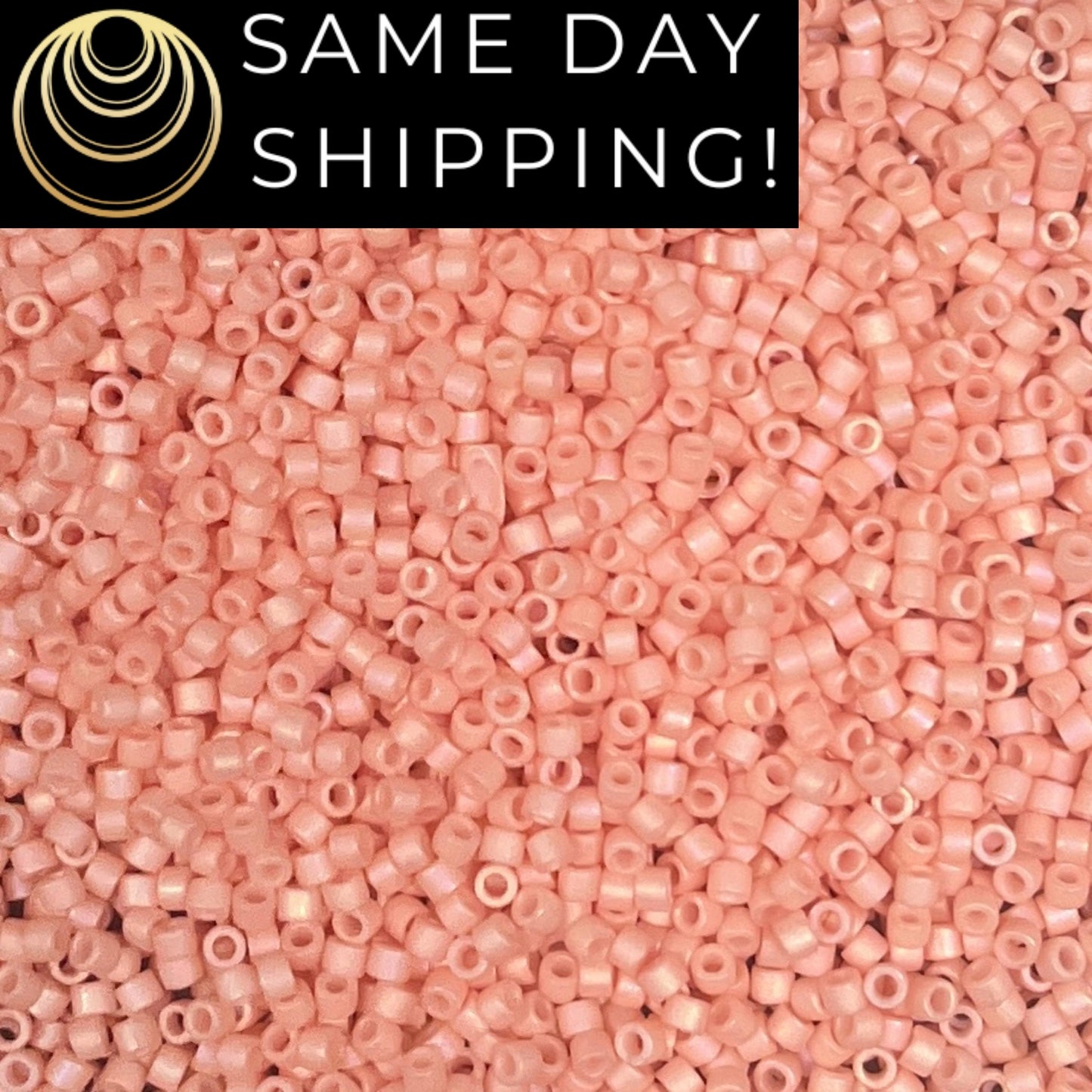 DB1523 DISCONTINUED! 1-20 Grams Miyuki 11/0 Delica Beads Matte Opaque Light Salmon beautiful glaze matte Alabaster -Free Container!