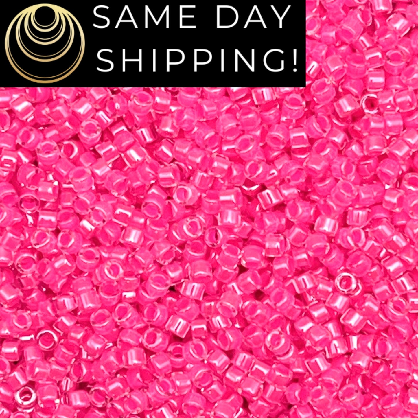 DB2035 SAME DAY SHIPPING! 1-20 Grams Miyuki 11/0 Delica Beads Luminous Wild Strawberry -Free Container!