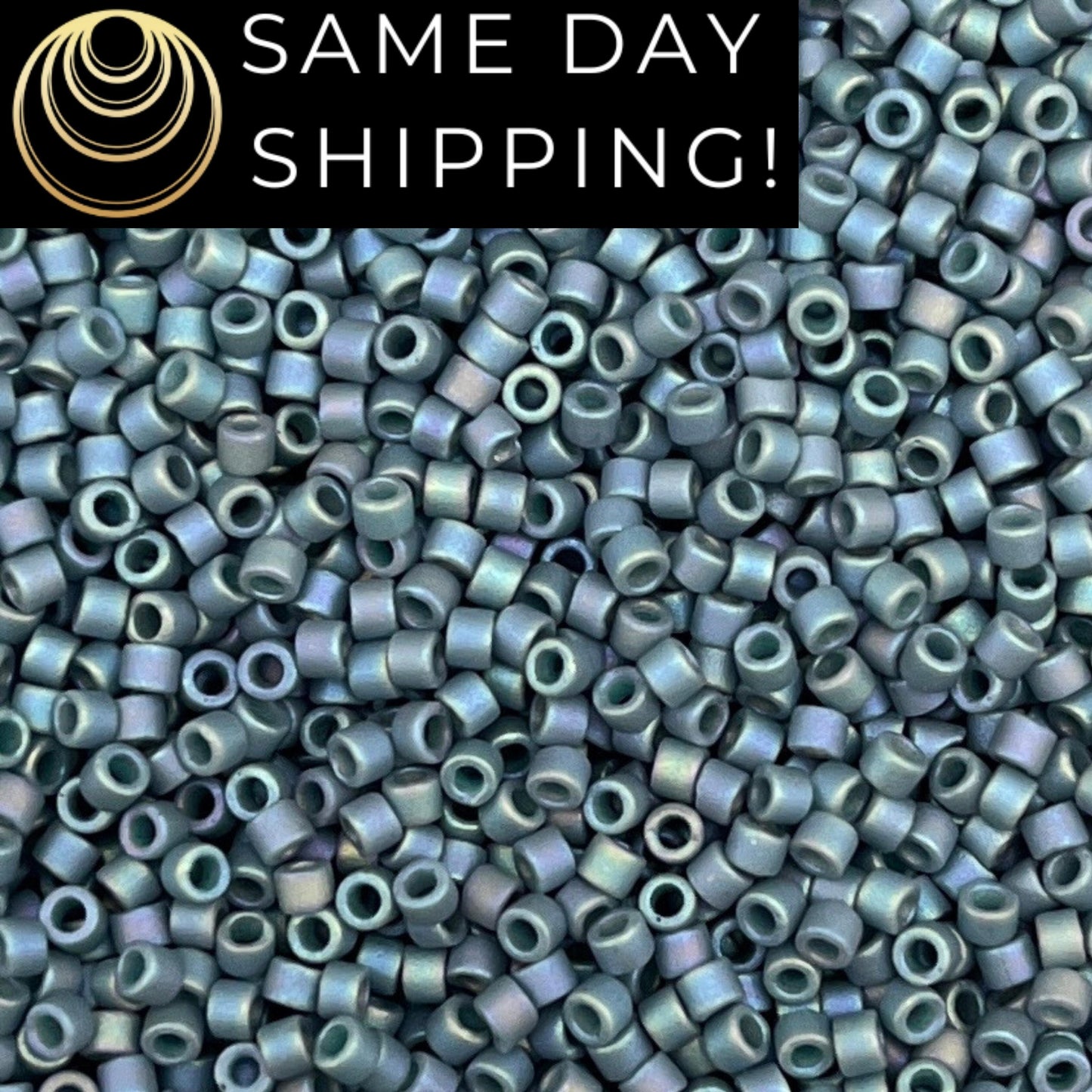 DB2316 SAME DAY SHIPPING! 1-20 Grams Miyuki 11/0 Delica Beads Matte Opaque Glazed Moody Blue-Free Container!