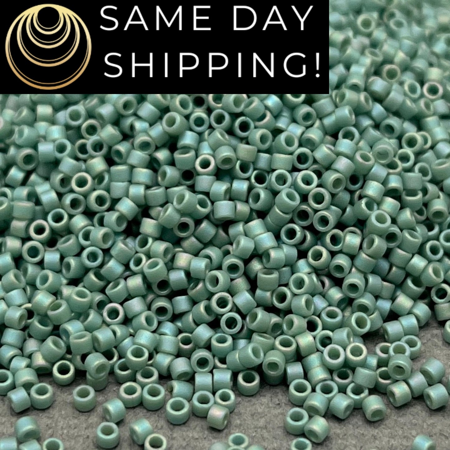 DB2311 SAME DAY SHIPPING! 1-20 Grams Miyuki 11/0 Delica Beads Matte Opaque Glazed Turtle Green -Free Container!