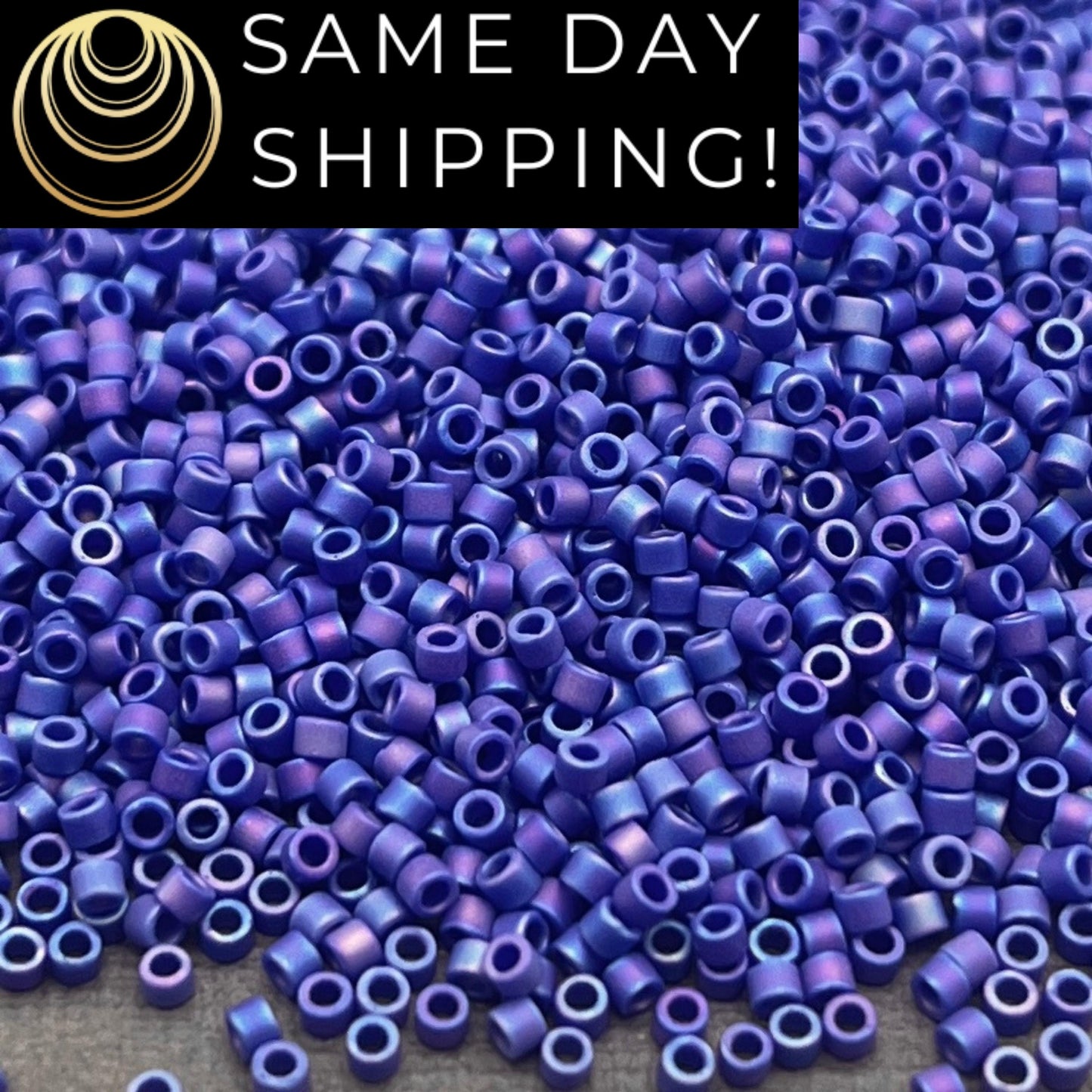 DB880 SAME DAY SHIPPING! 1-20 Grams Miyuki 11/0 Delica Beads Matte Opaque Cobalt Blue-Free Container!
