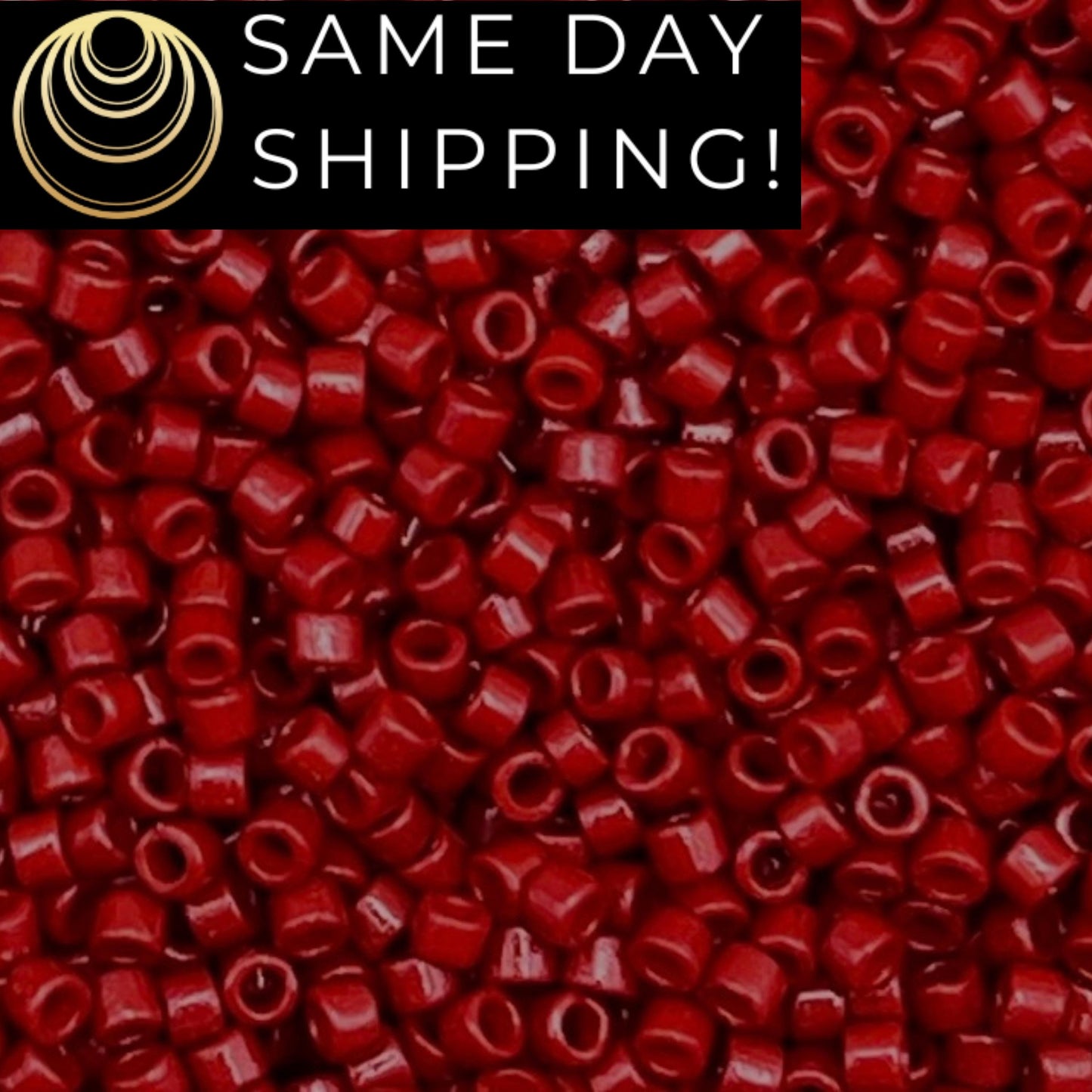 DB2354 SAME DAY SHIPPING! 1-20 Grams Miyuki 11/0 Delica Beads Duracoat Opaque Dyed Shanghai Red -Free Container!