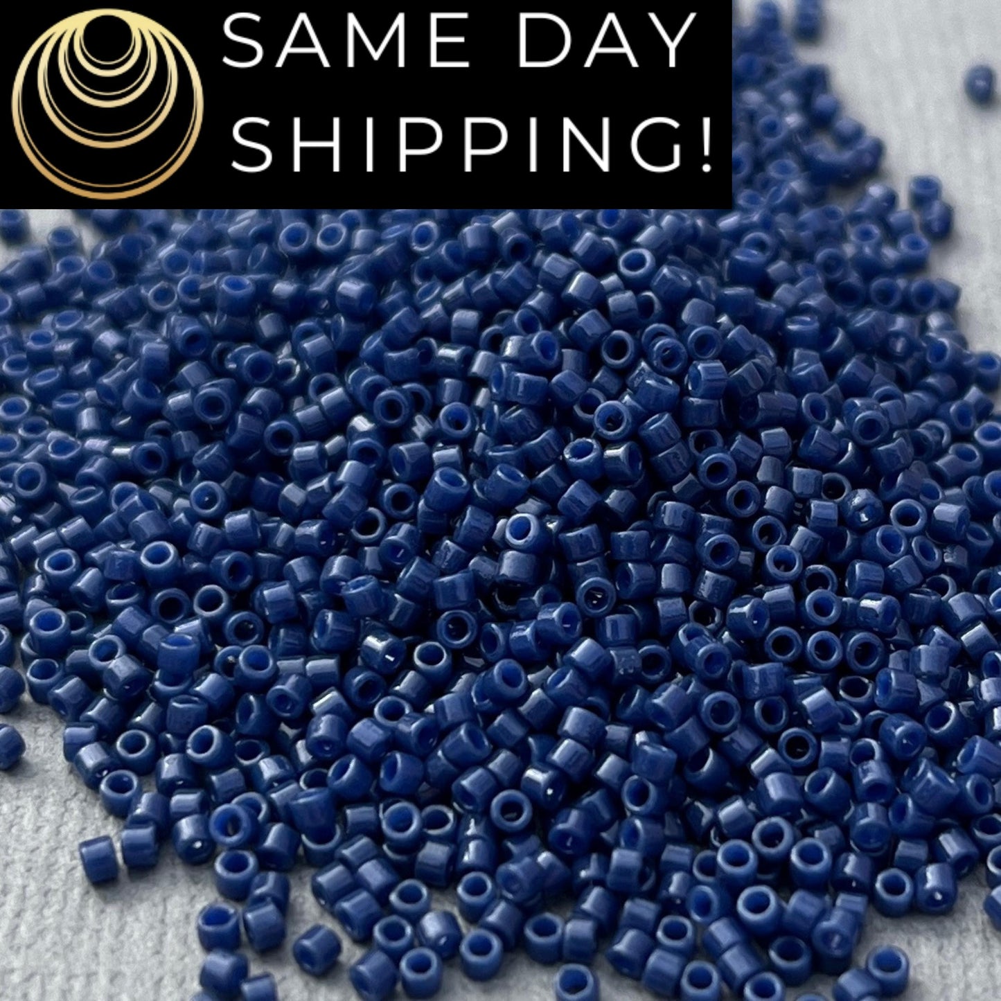 DB2143 SAME DAY SHIPPING! 1-20 Grams Miyuki 11/0 Delica Beads Duracoat Opaque Navy Cylinder Beads, Seed Beads, Free Container!