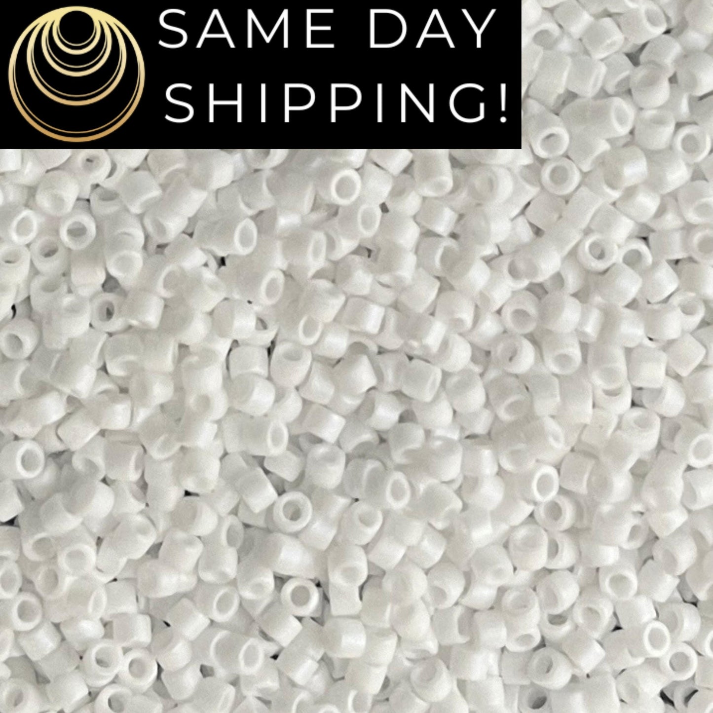 DB351 SAME DAY SHIPPING! 1-20 Grams Miyuki 11/0 Delica Beads Matte Opaque White-Free Container!