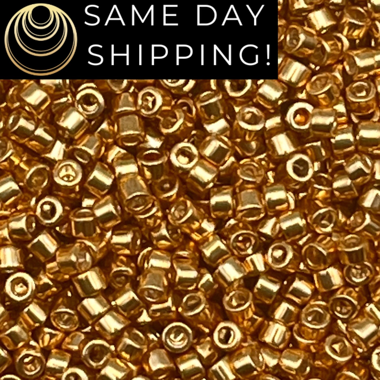 DB410 SAME DAY SHIPPING! 1-20 Grams Miyuki 11/0 Delica Beads Galvanized Yellow Gold -Free Container!