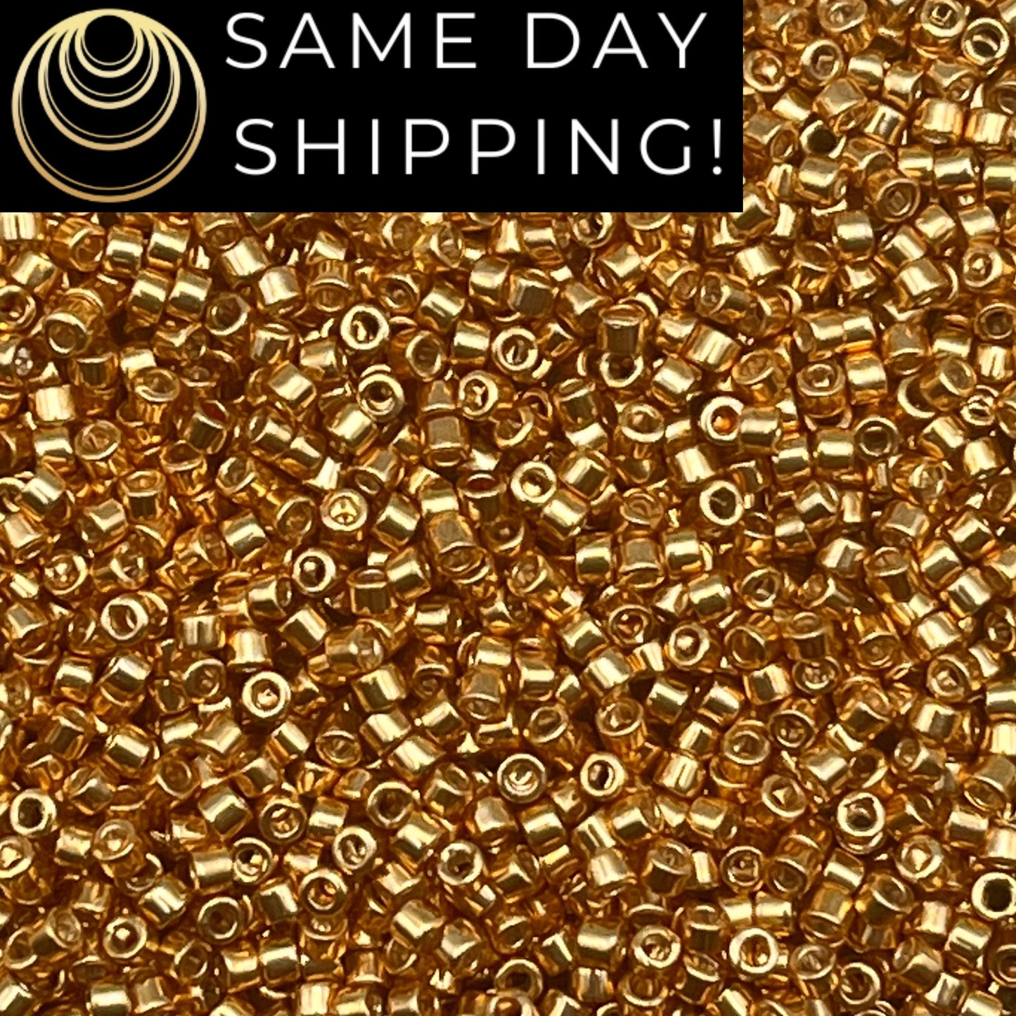 DB410 SAME DAY SHIPPING! 1-20 Grams Miyuki 11/0 Delica Beads Galvanized Yellow Gold -Free Container!