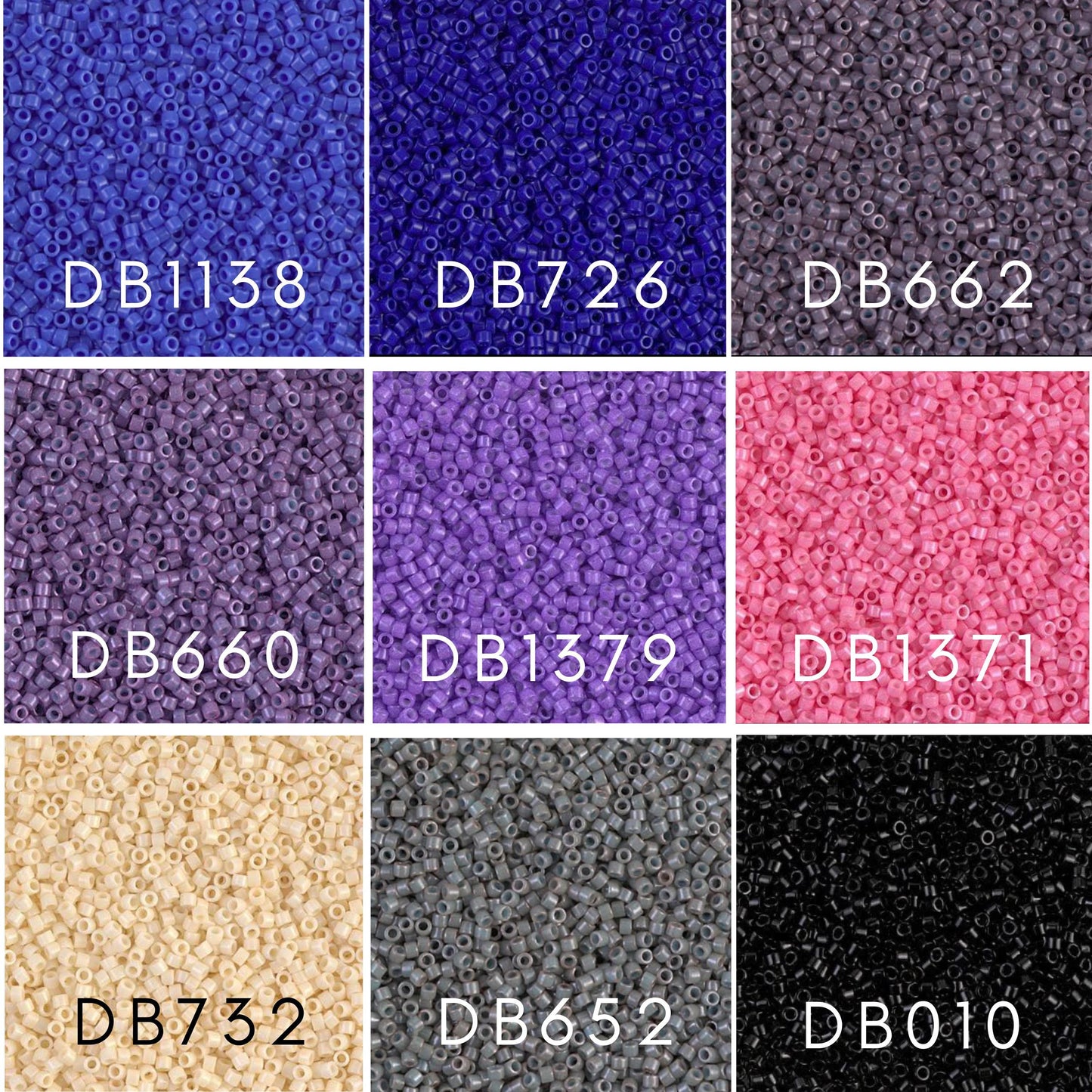 SAME DAY SHIPPING! 30 Colors! 8 grams each! Miyuki 11/0 Delica Bead Opaque Essentials Palette-Free Containers and Case!