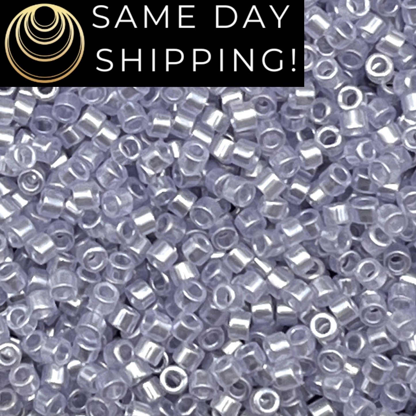 DB1476 SAME DAY SHIPPING! 1-20 Grams Miyuki 11/0 Delica Beads Transparent Pale Amethyst Luster -Free Container!