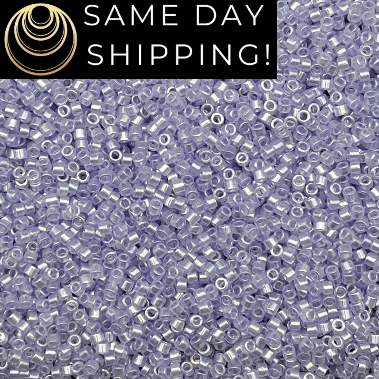 DB1476 SAME DAY SHIPPING! 1-20 Grams Miyuki 11/0 Delica Beads Transparent Pale Amethyst Luster -Free Container!