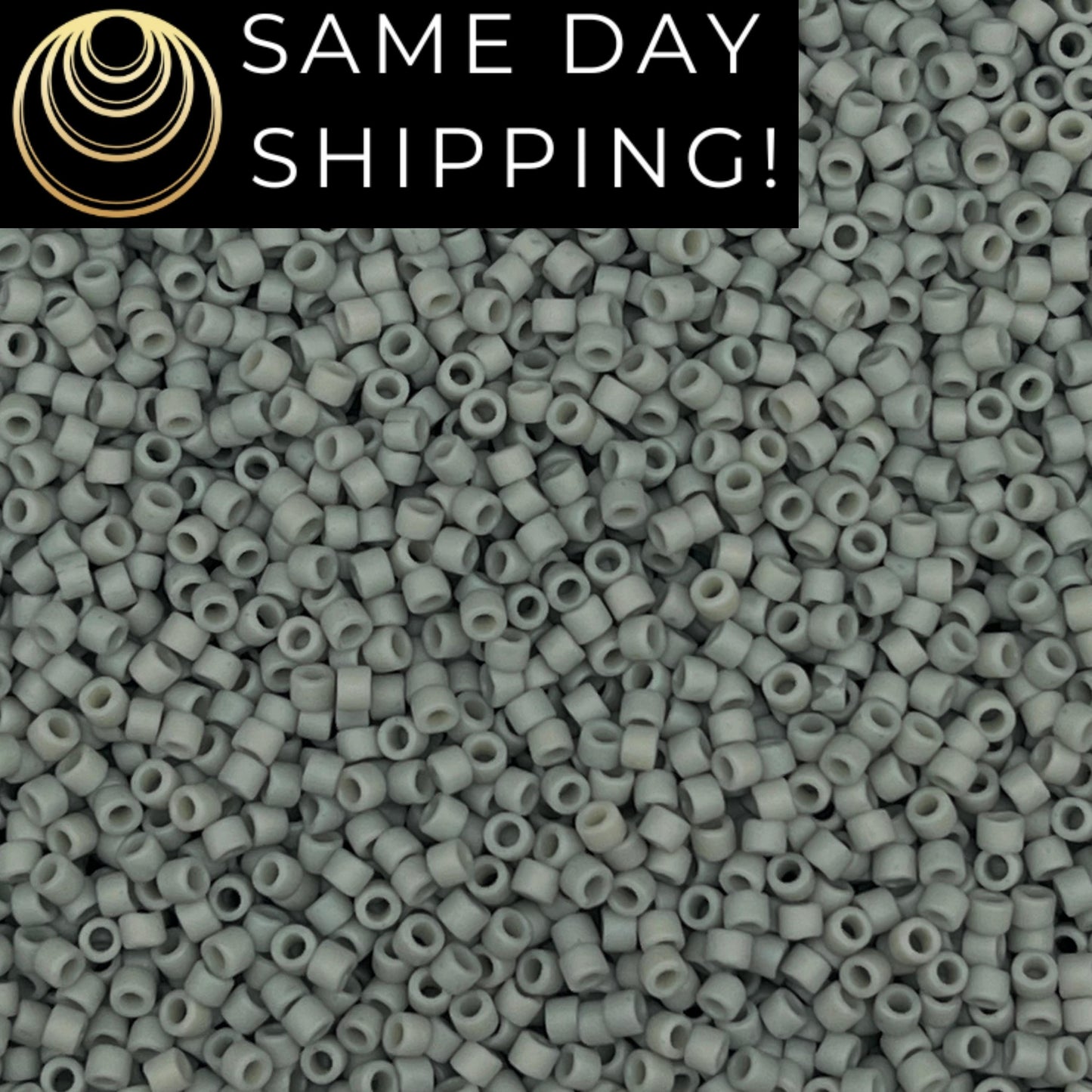 DB2281 SAME DAY SHIPPING! 1-20 Grams Miyuki 11/0 Delica Beads Matte Opaque Glazed Shark Fin -Free Container!