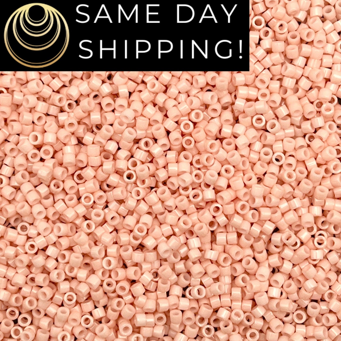 DB1493 SAME DAY SHIPPING! 1-20 Grams Miyuki 11/0 Delica Beads Opaque Light Salmon-Free Container!