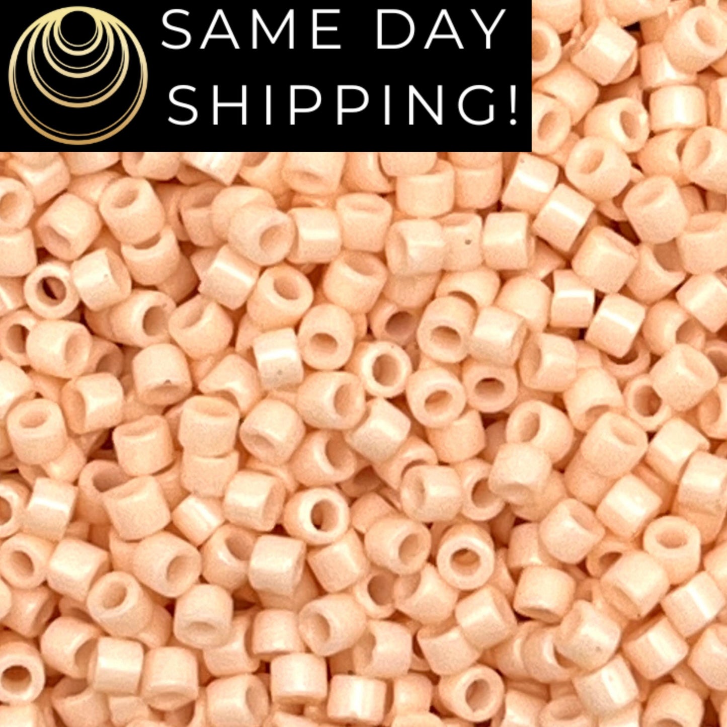 DB1492 1-20 Grams Miyuki 11/0 Delica Beads Opaque Light Peach-Free Container!