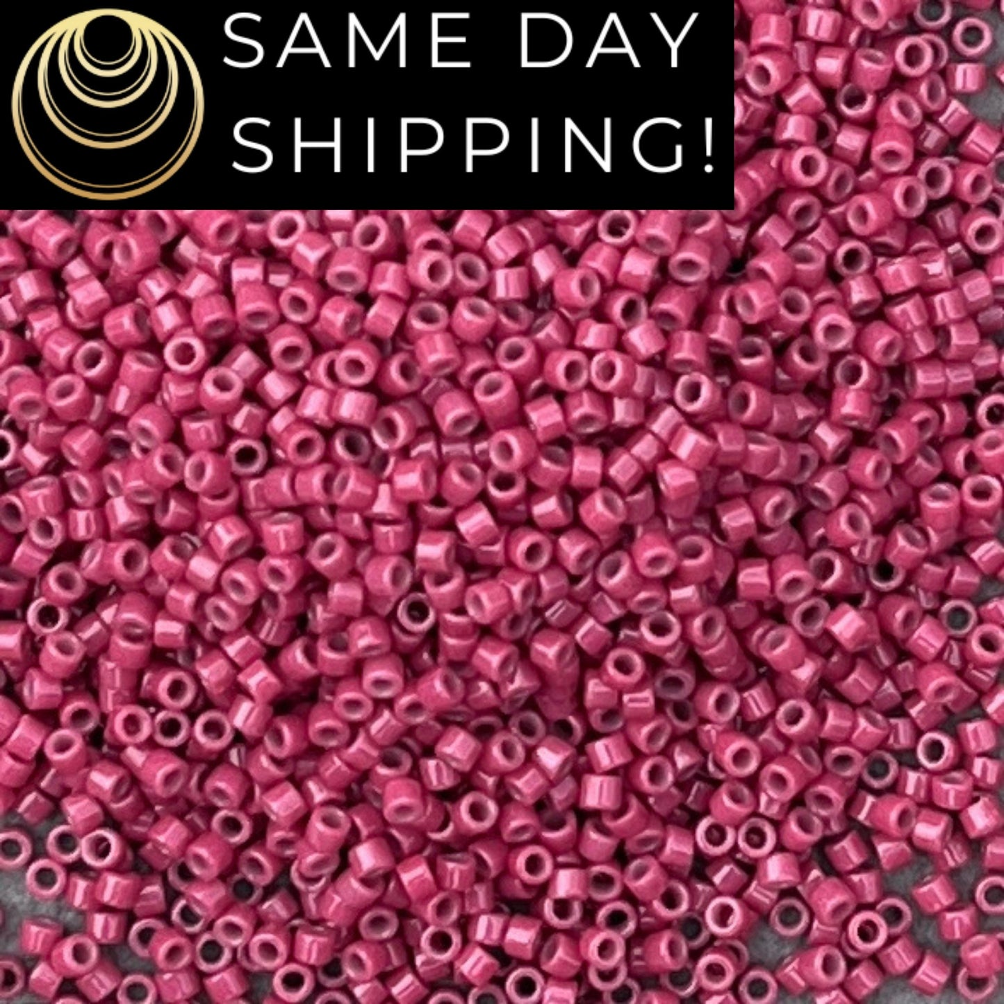 DB2353 SAME DAY SHIPPING! 1-20 Grams Miyuki 11/0 Delica Beads Duracoat Opaque Dyed Cherry Blossom, Raspberry Delica, Free Container!