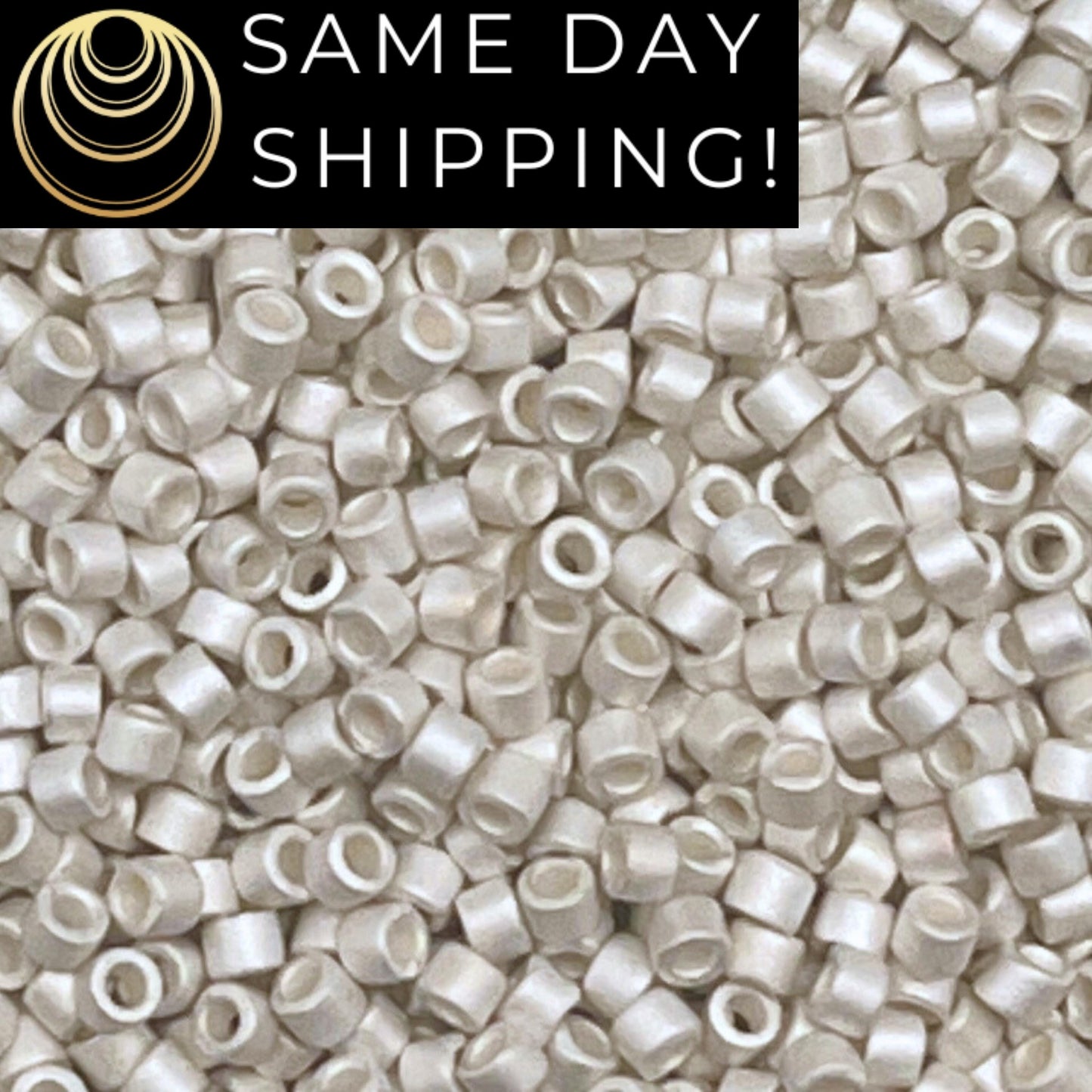 DB551F SAME DAY SHIPPING! 1-20 Grams Miyuki 11/0 Delica Beads Matte Sterling Silver Plated-Free Container!