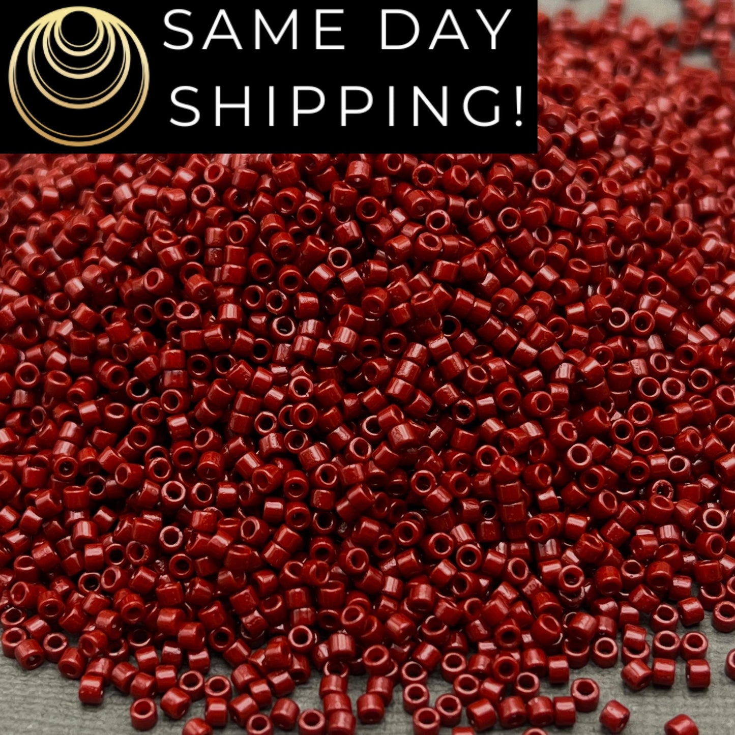 DB2120 SAME DAY SHIPPING! 1-20 Grams Miyuki 11/0 Delica Beads Opaque Maroon Dark Red Beads Wine Beads, Free Container!