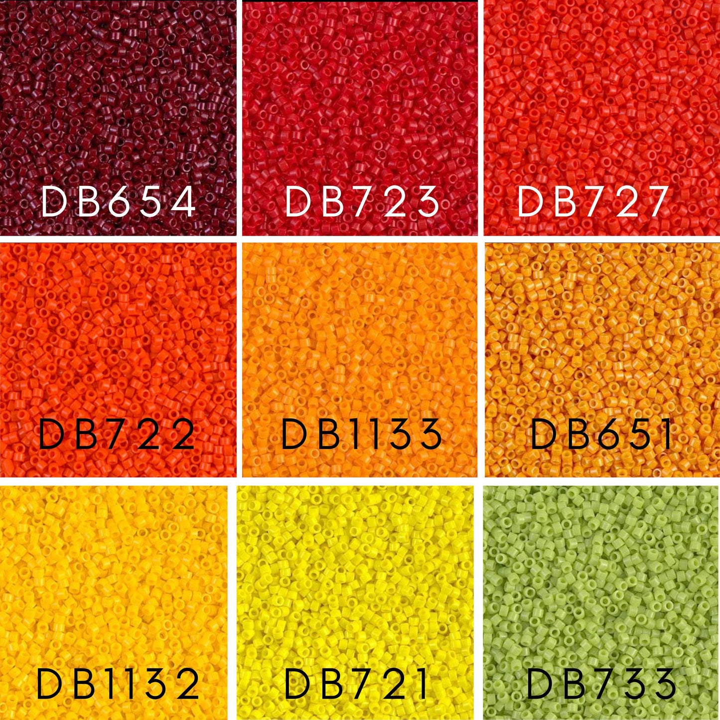 SAME DAY SHIPPING! 30 Colors! 8 grams each! Miyuki 11/0 Delica Bead Opaque Essentials Palette-Free Containers and Case!