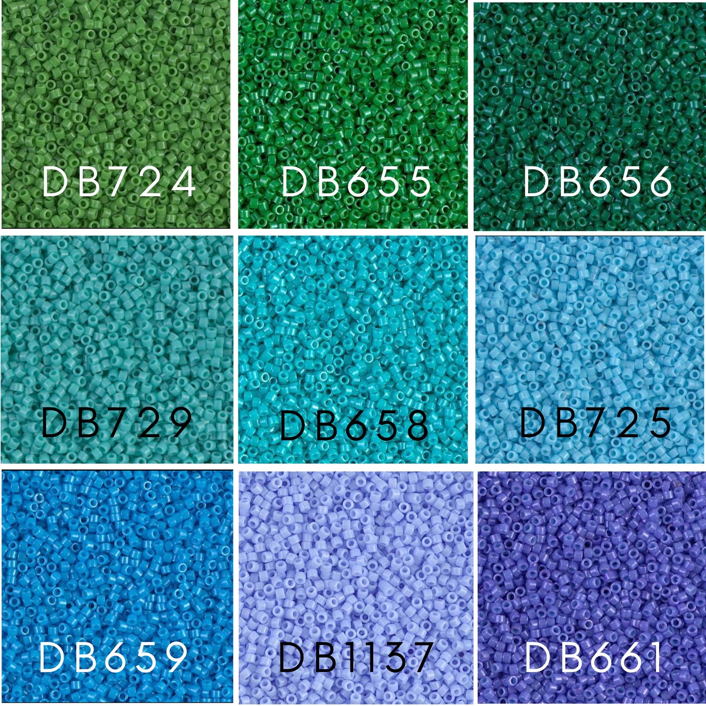 SAME DAY SHIPPING! 30 Colors! 8 grams each! Miyuki 11/0 Delica Bead Opaque Essentials Palette-Free Containers and Case!