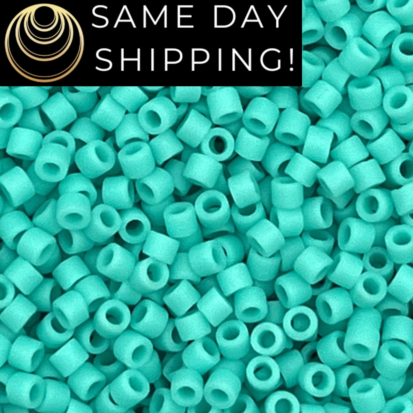 DB1586 SAME DAY SHIPPING! 1-20 Grams Miyuki 11/0 Delica Beads Matte Opaque Sea Opal -Free Container!