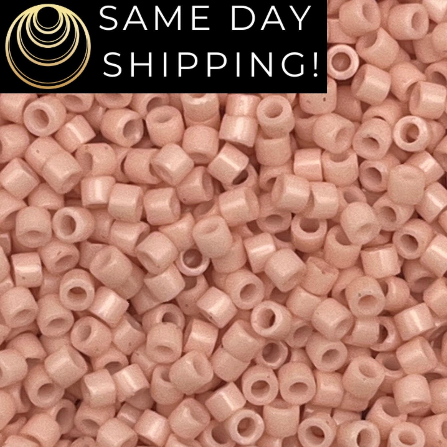 DB206 SAME DAY SHIPPING! 1-20 Grams Miyuki 11/0 Delica Beads Opaque Salmon -Free Container!
