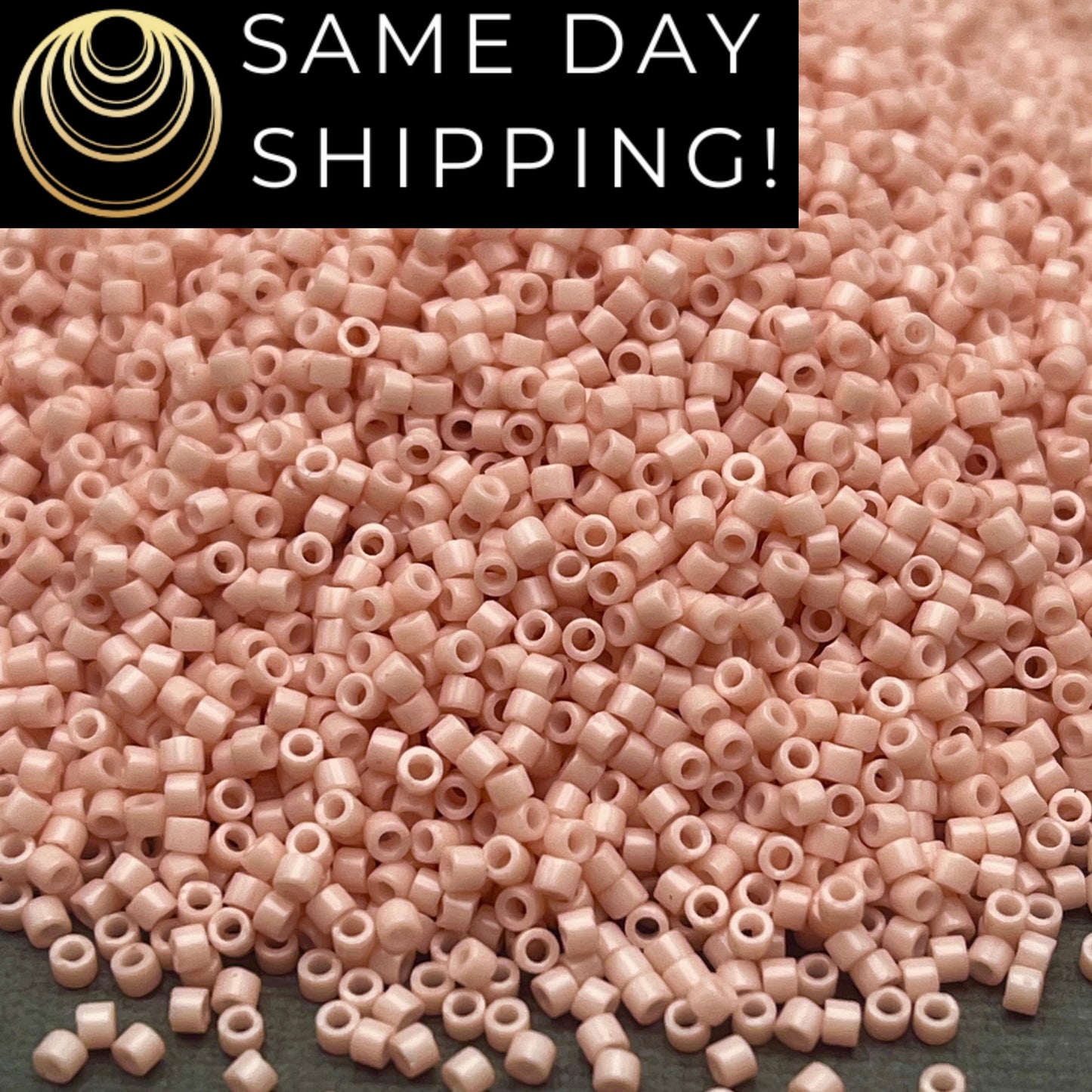 DB206 SAME DAY SHIPPING! 1-20 Grams Miyuki 11/0 Delica Beads Opaque Salmon -Free Container!