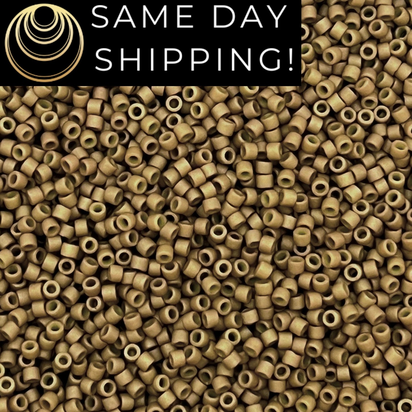 DB390 SAME DAY SHIPPING! 1-20 Grams Miyuki 11/0 Matte Opaque Green Tea Delica Beads -Free Container!