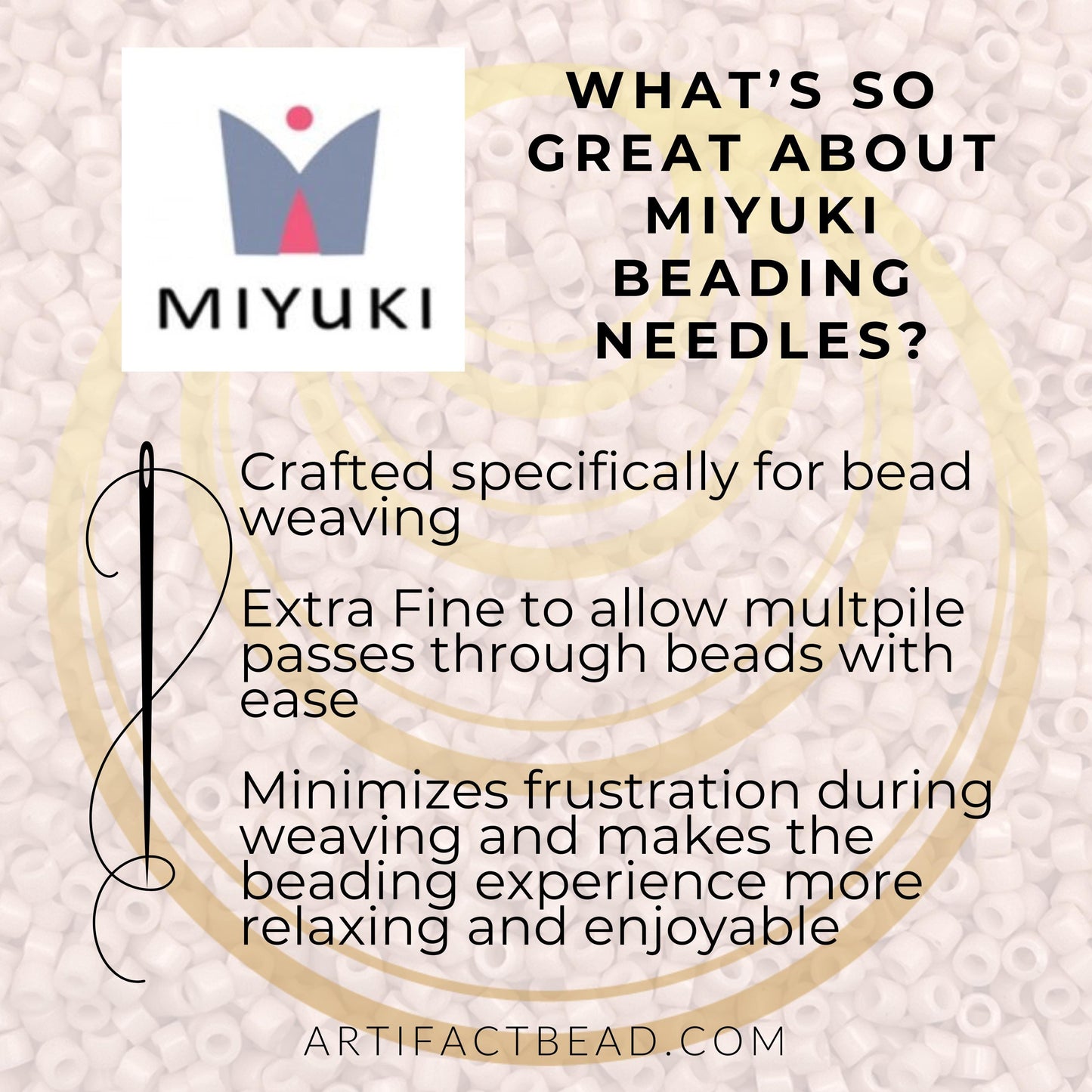 Miyuki Extra Fine Beading Needles Package of 6 SAME DAY SHIPPING!
