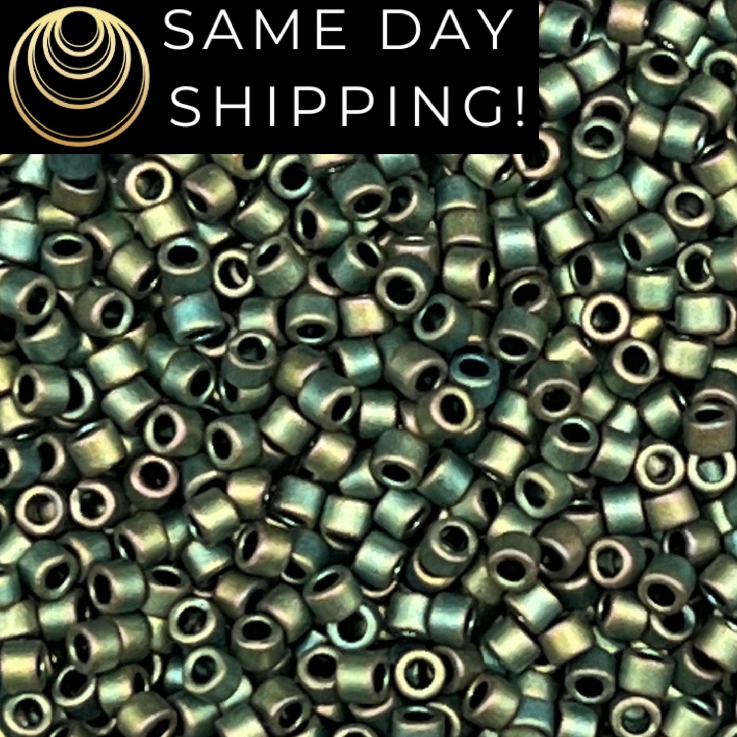 DB324 SAME DAY SHIPPING! 1-20 Grams Miyuki 11/0 Delica Beads Matte Metallic Patina Iris-Free Container!