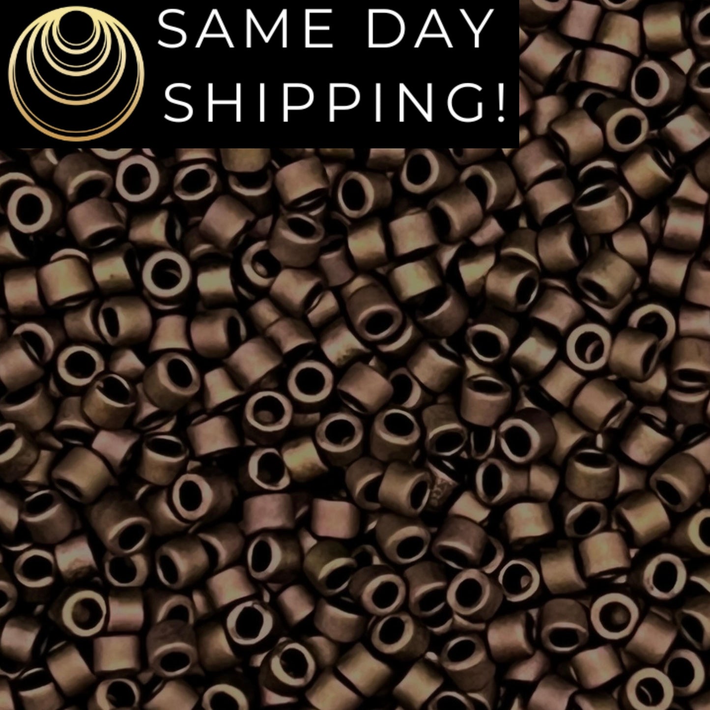 DB311 SAME DAY SHIPPING! 1-20 Grams Miyuki 11/0 Delica Beads Matte Metallic Dark Chocolate-Free Container!