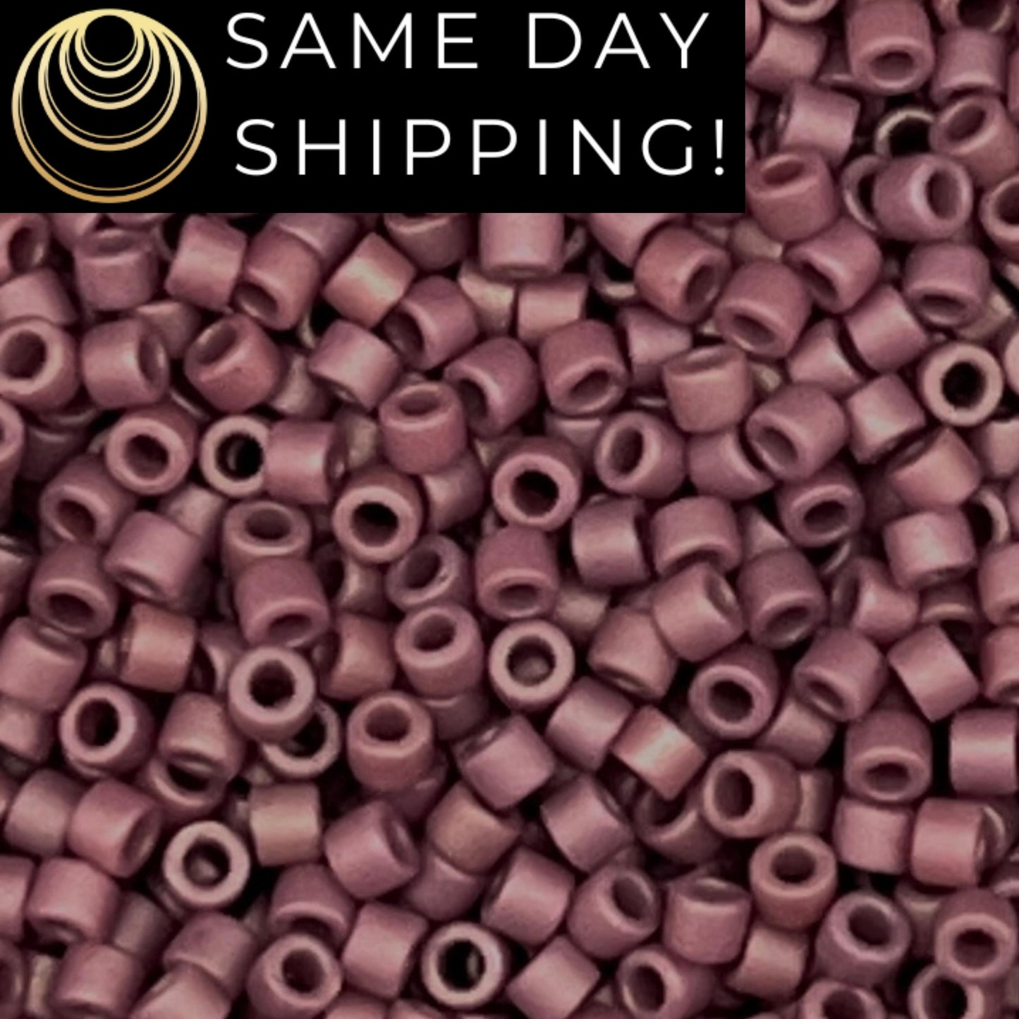 DB2295 SAME DAY SHIPPING! 1-20 Grams Miyuki 11/0 Delica Beads Matte Opaque Glazed Twilight Lavender -Free Container!