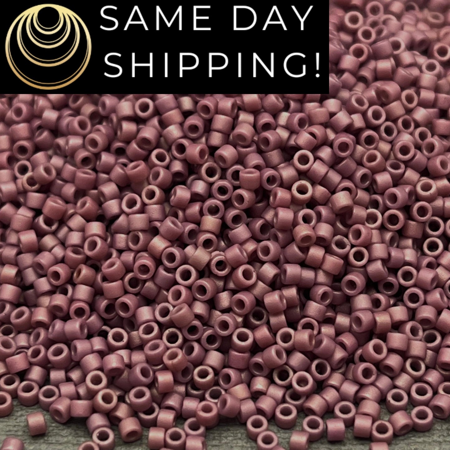 DB2295 SAME DAY SHIPPING! 1-20 Grams Miyuki 11/0 Delica Beads Matte Opaque Glazed Twilight Lavender -Free Container!