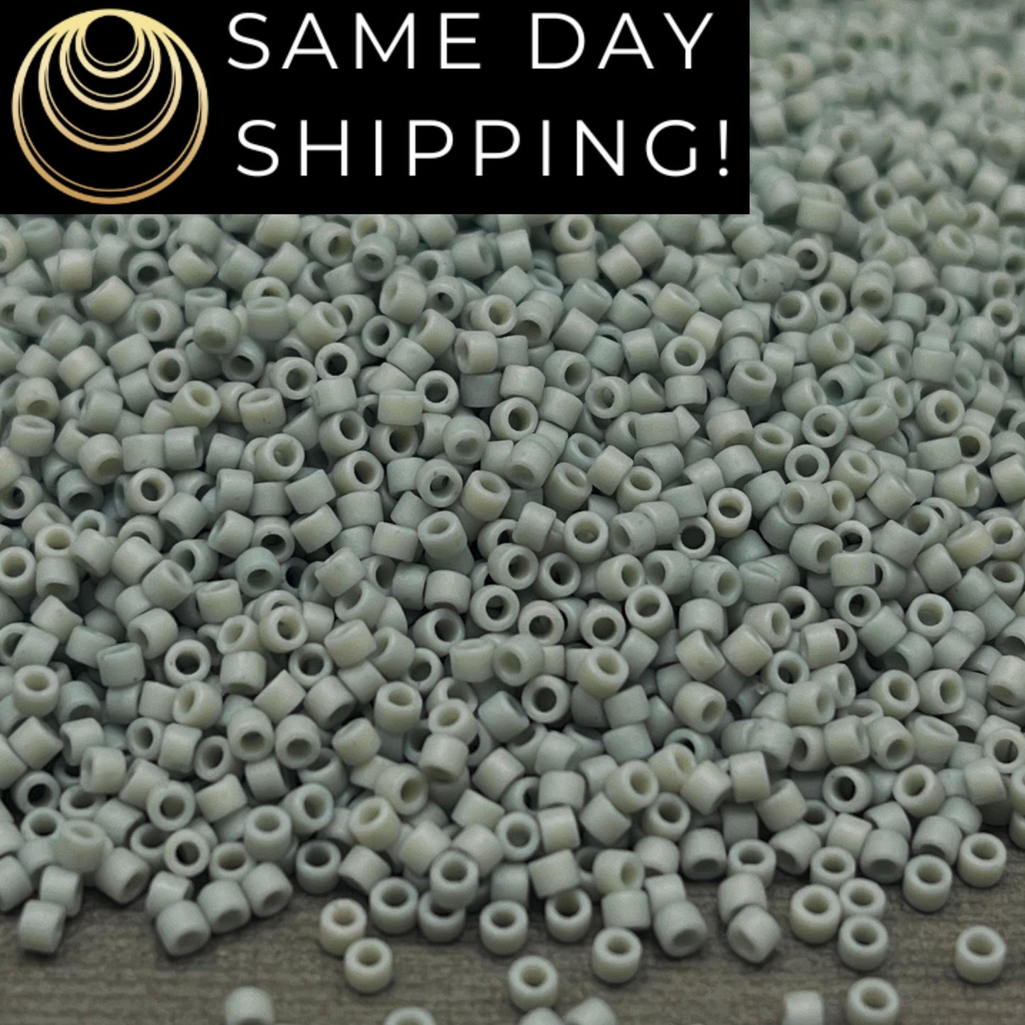 DB2281 SAME DAY SHIPPING! 1-20 Grams Miyuki 11/0 Delica Beads Matte Opaque Glazed Shark Fin -Free Container!