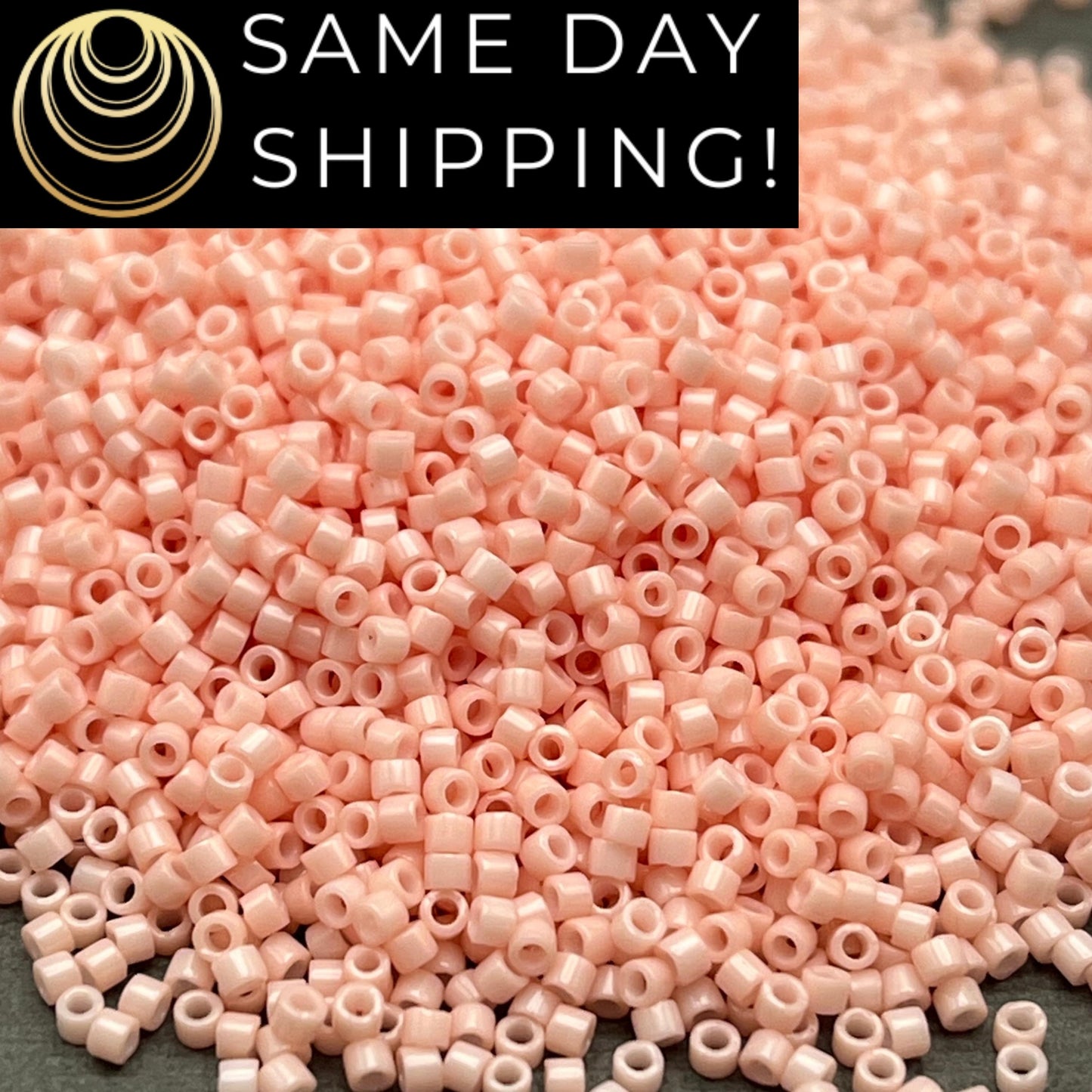 DB1493 SAME DAY SHIPPING! 1-20 Grams Miyuki 11/0 Delica Beads Opaque Light Salmon-Free Container!