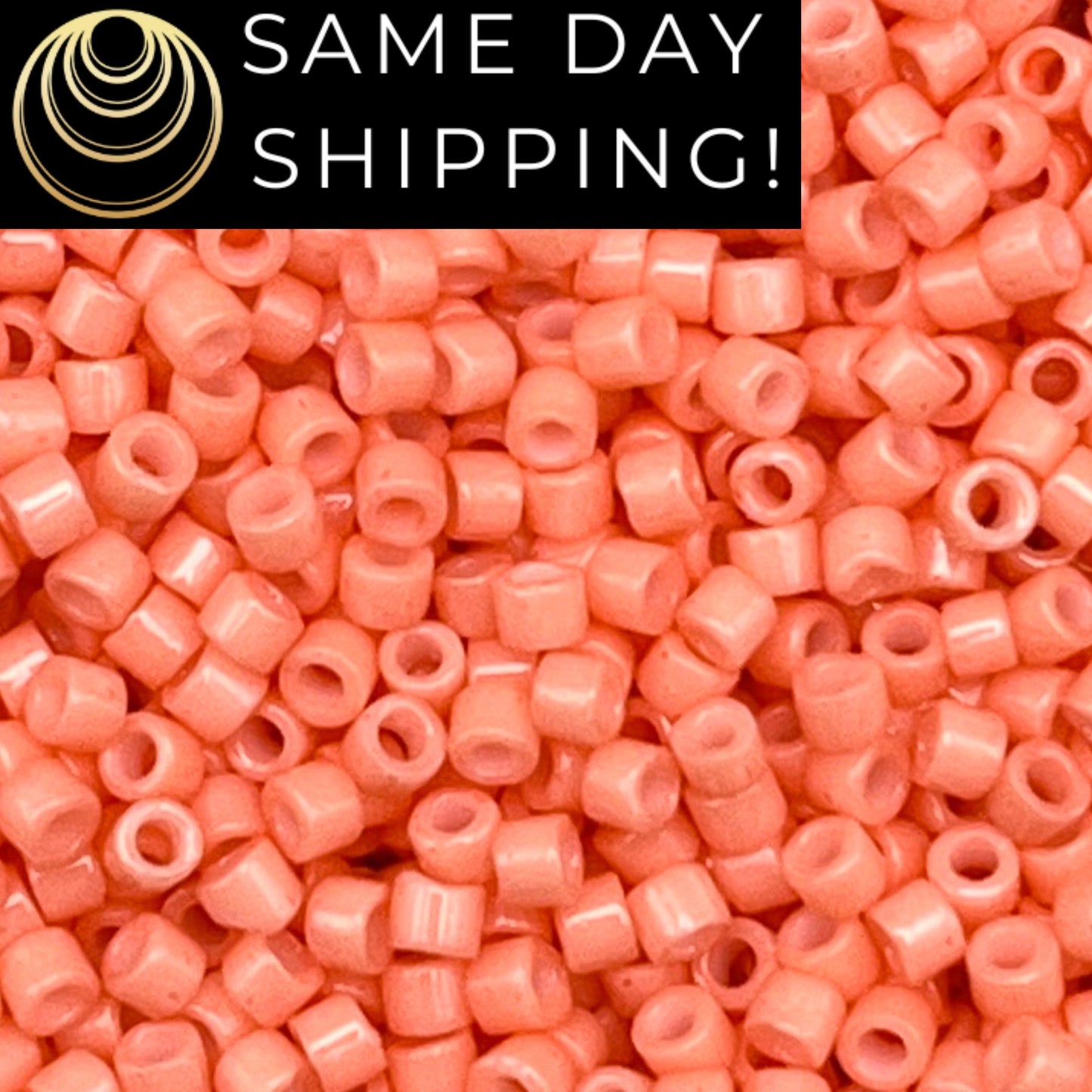 DB2112 SAME DAY SHIPPING! 1-20 Grams Miyuki 11/0 Delica Beads Duracoat Opaque Dark Salmon -Free Container!