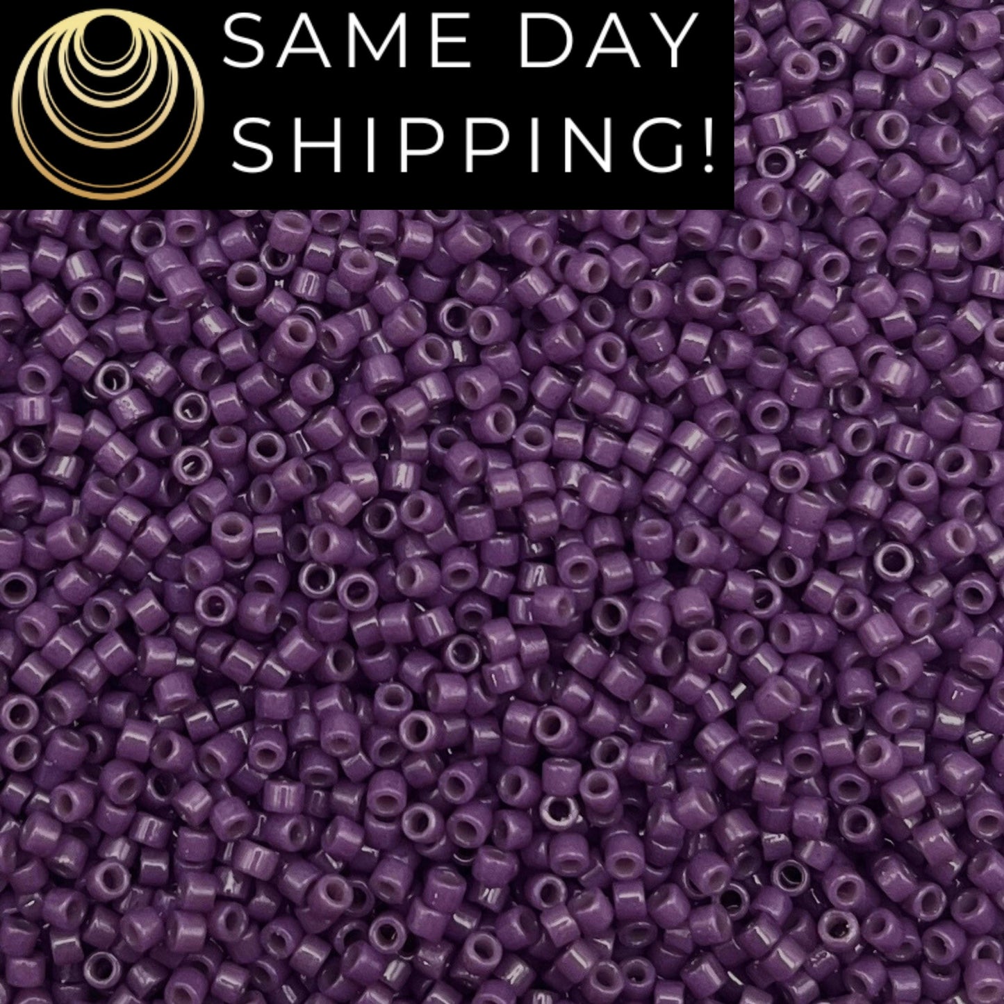 DB2140 SAME DAY SHIPPING! 1-20 Grams Miyuki 11/0 Delica Beads Duracoat Opaque Anemone Purple -Free Container!