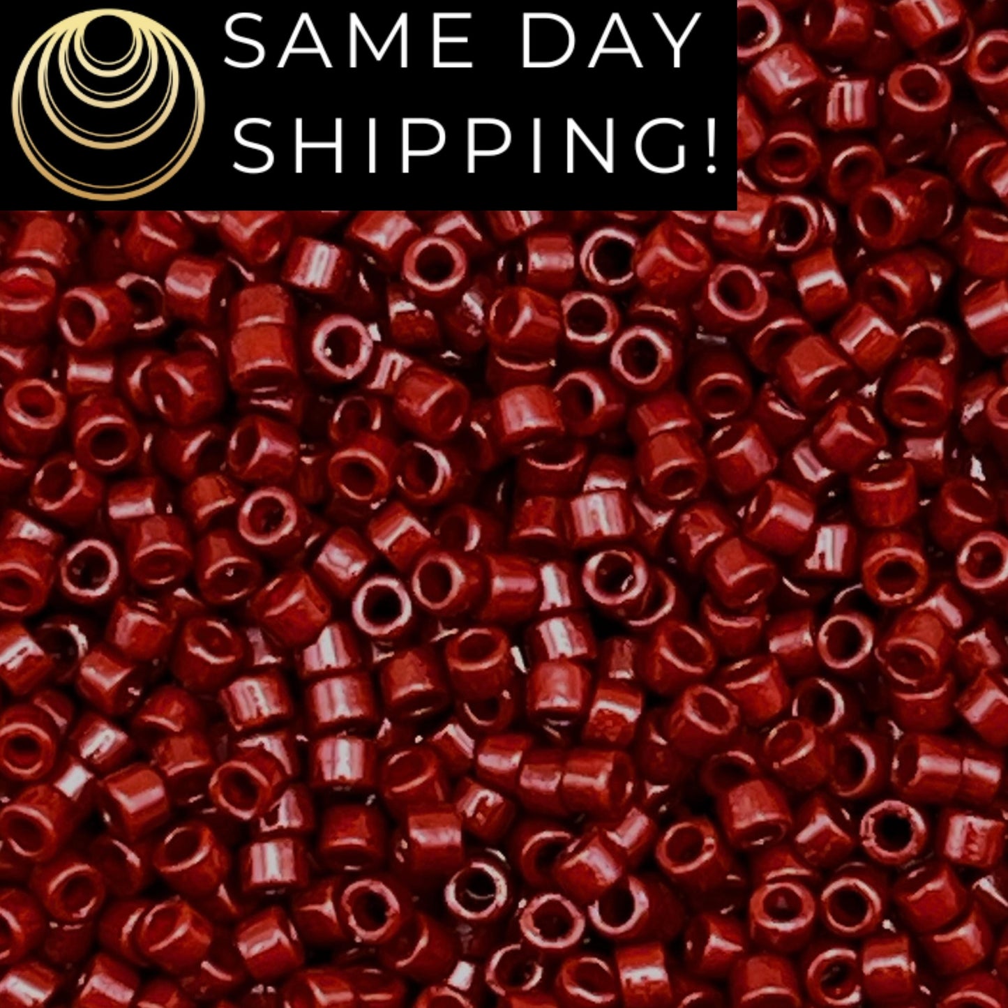 DB2120 SAME DAY SHIPPING! 1-20 Grams Miyuki 11/0 Delica Beads Opaque Maroon Dark Red Beads Wine Beads, Free Container!