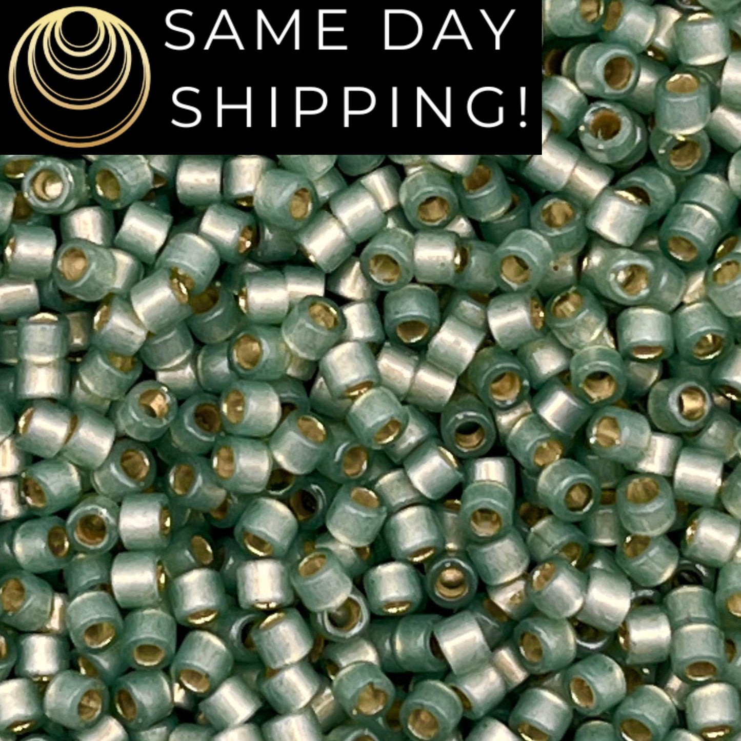 DB2190 SAME DAY SHIPPING! 1-20 Grams Miyuki 11/0 Delica Beads Laurel Semi-Frosted, Silver-Lined Duracoat-Free Container!