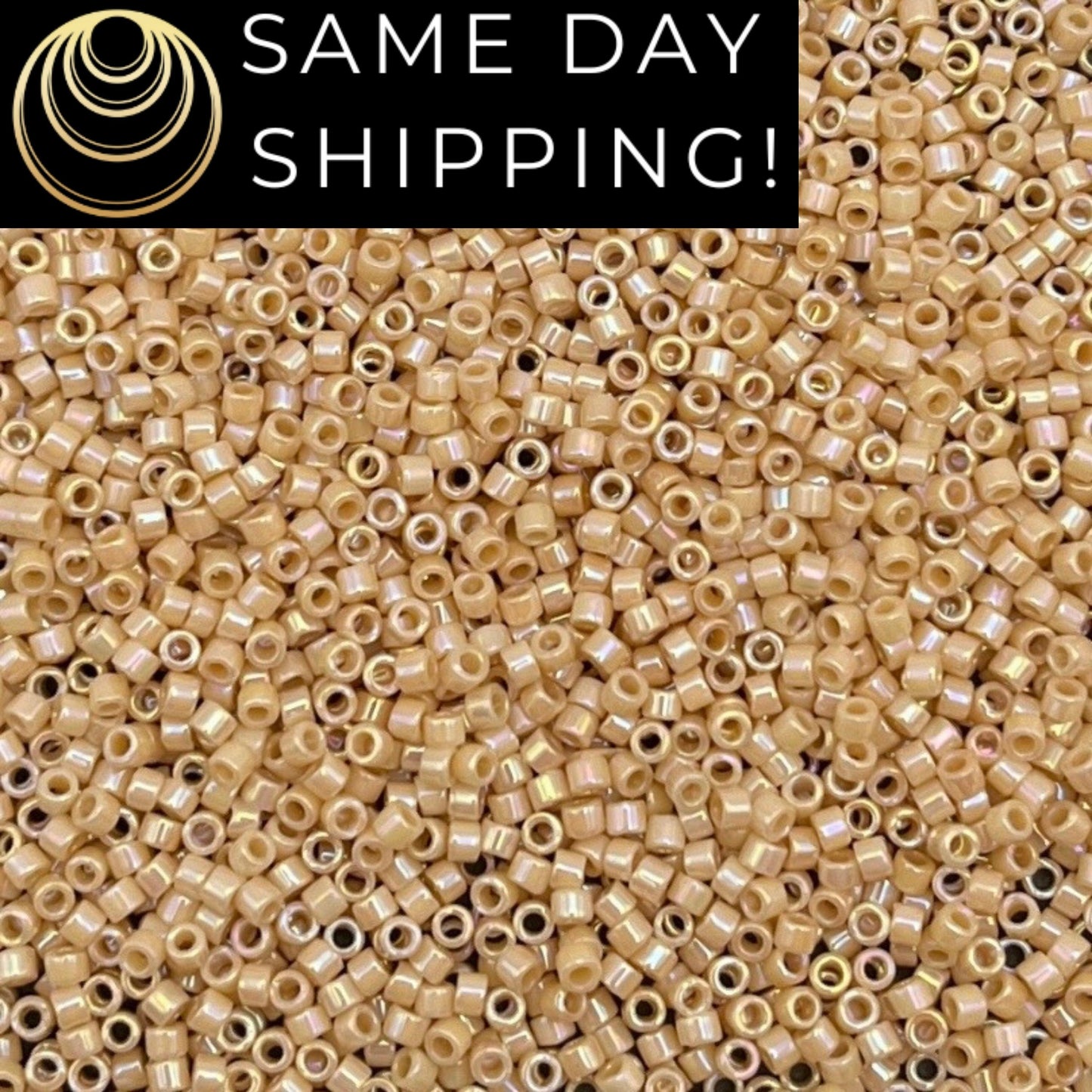 DB1571 SAME DAY SHIPPING! 1-20 Grams Miyuki 11/0 Delica Beads Opaque Pear Luster-Free Container!