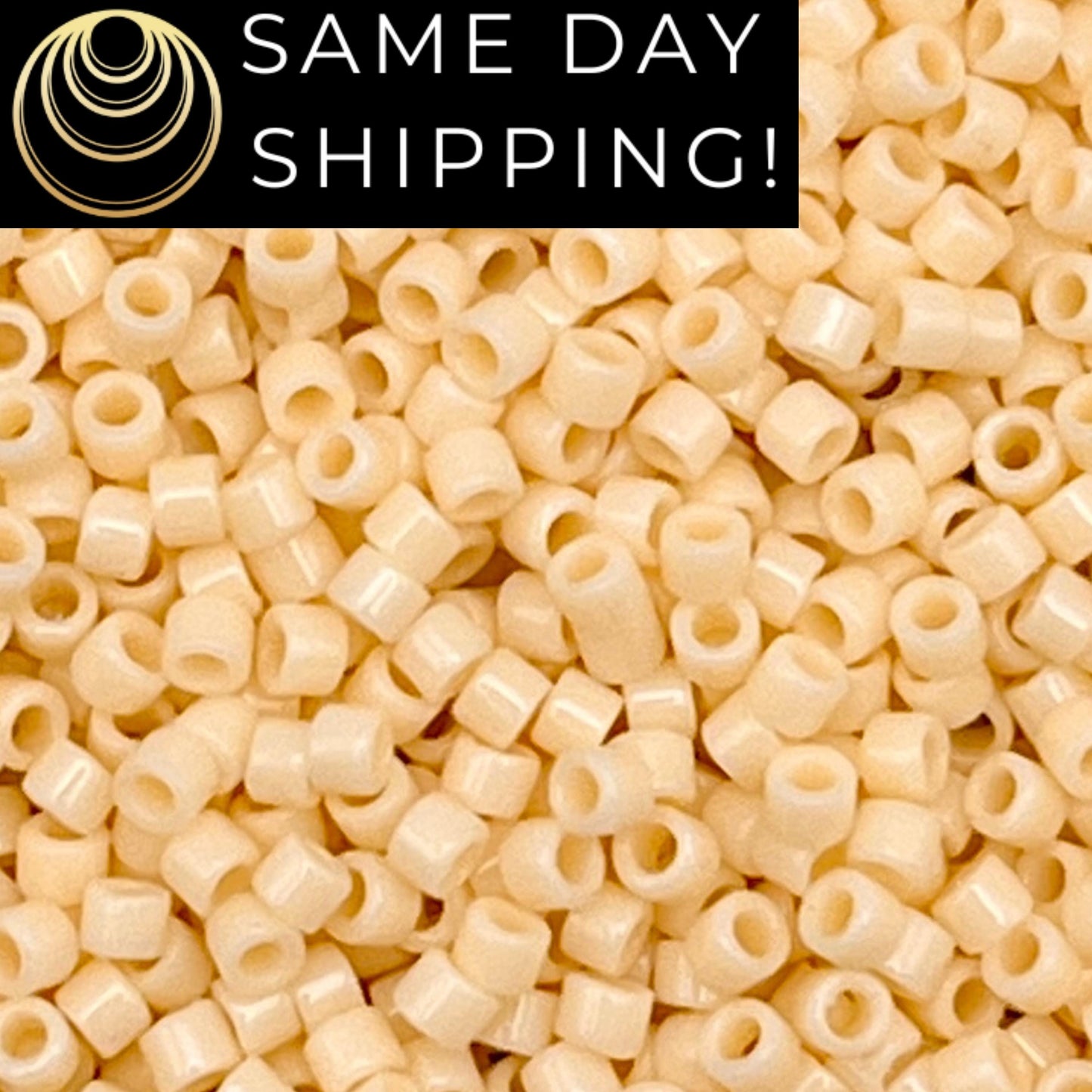 DB732 SAME DAY SHIPPING! 1-20 Grams Miyuki 11/0 Delica Beads Opaque Cream -Free Container!