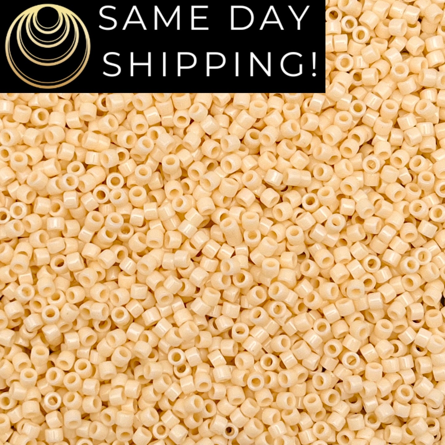 DB732 SAME DAY SHIPPING! 1-20 Grams Miyuki 11/0 Delica Beads Opaque Cream -Free Container!