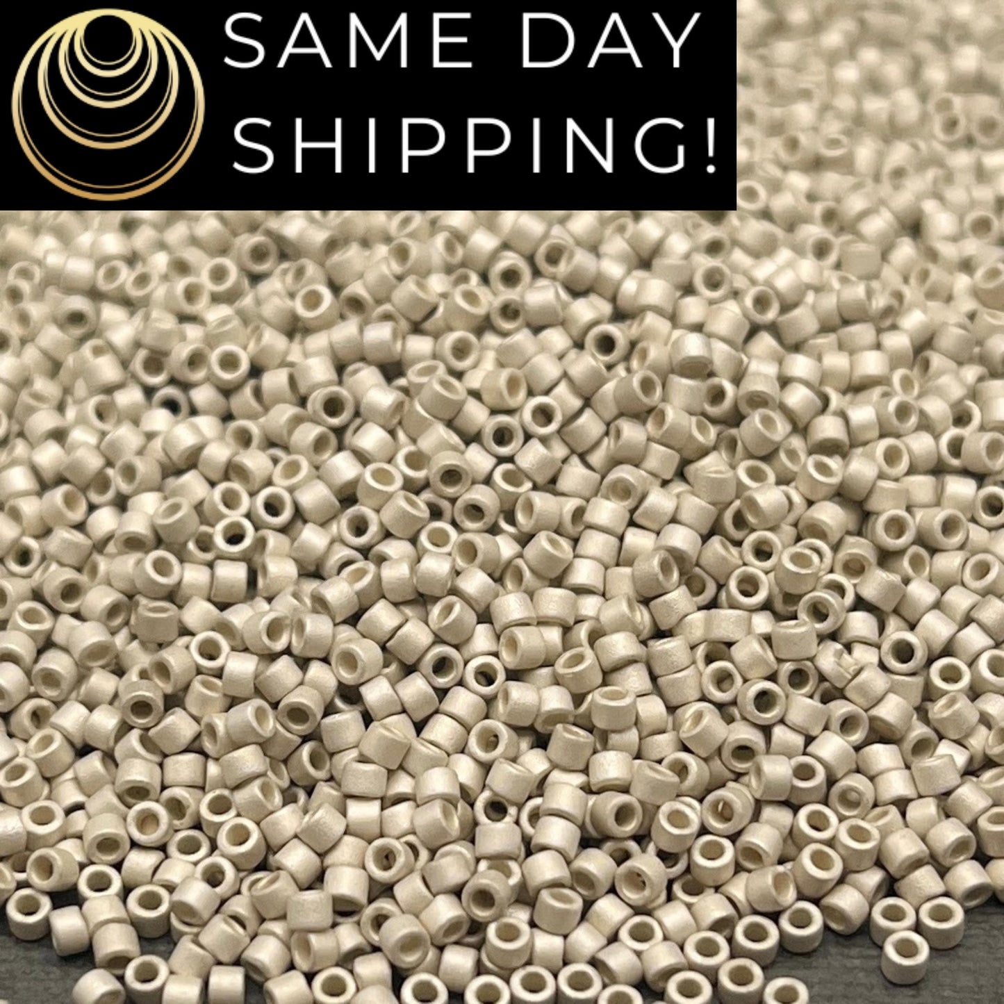 DB335 SAME DAY SHIPPING! 1-20 Grams Miyuki 11/0 Delica Beads Matte Galvanized Silver-Free Container!