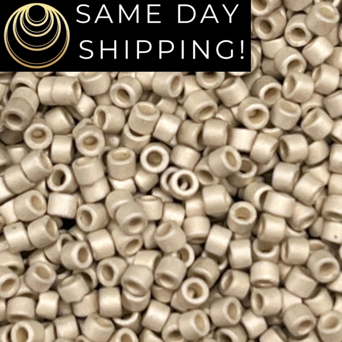 DB335 SAME DAY SHIPPING! 1-20 Grams Miyuki 11/0 Delica Beads Matte Galvanized Silver-Free Container!